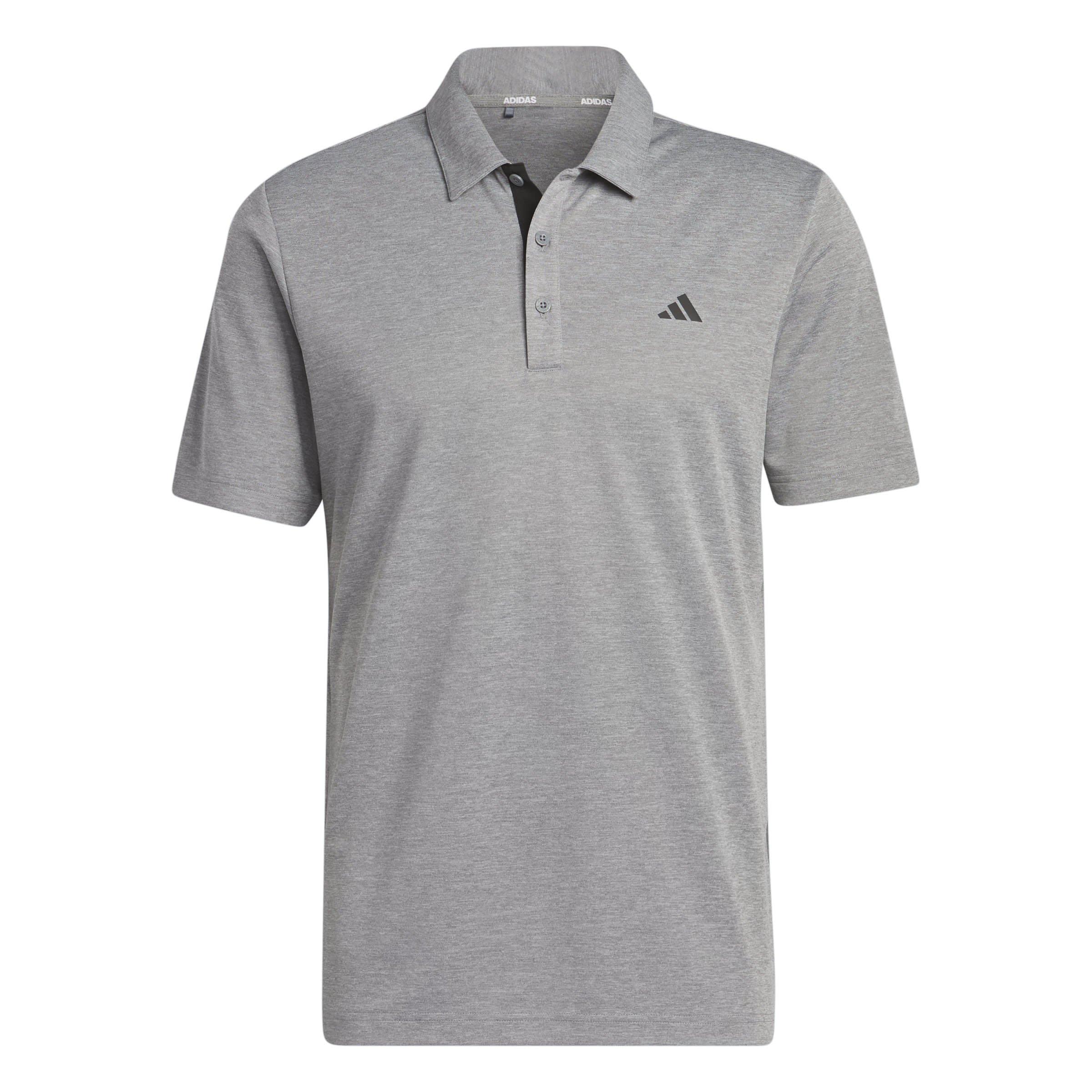 Adidas Men's Heather Polo Shirt - Grey - L