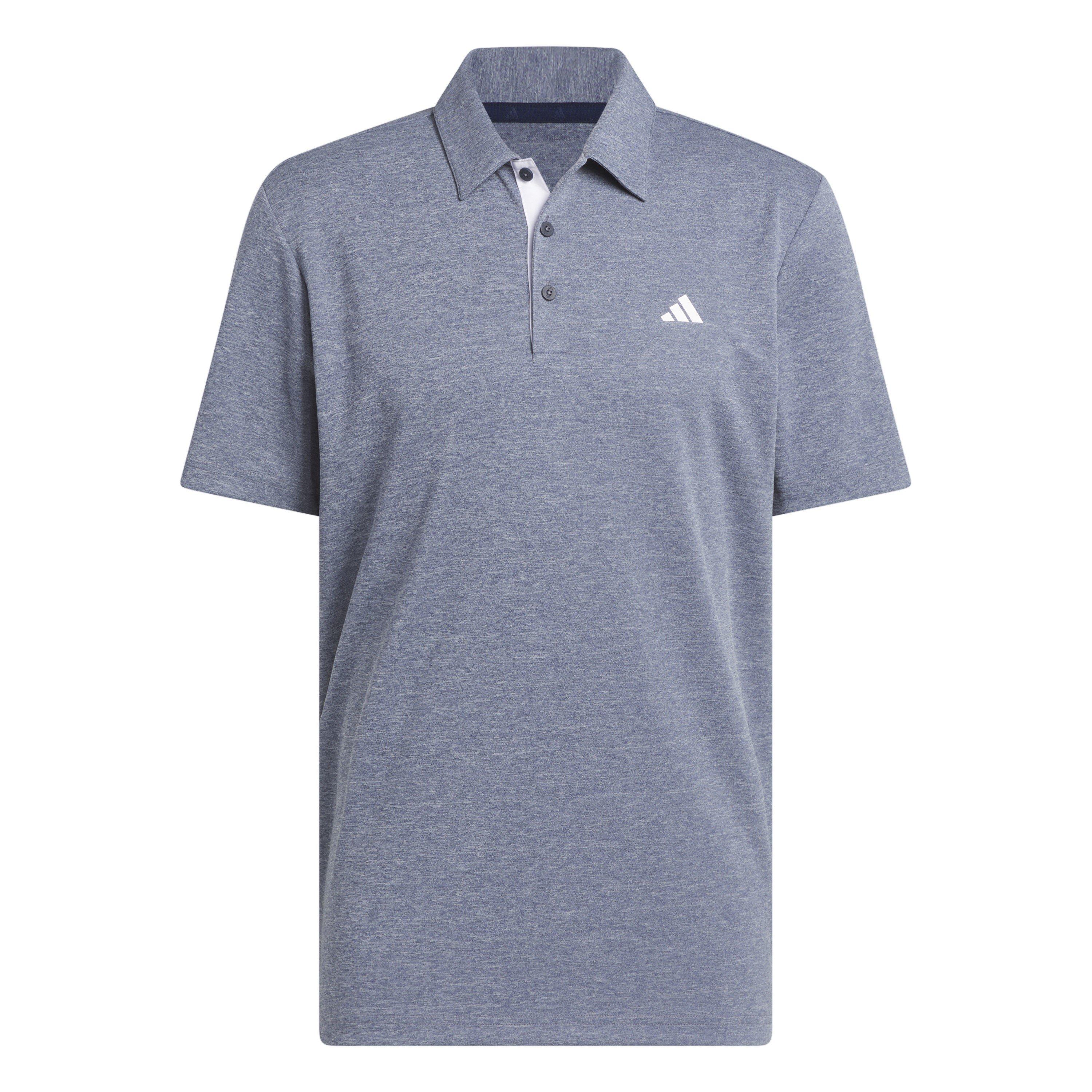 Adidas Men's Heather Polo Shirt - Light Navy - XL