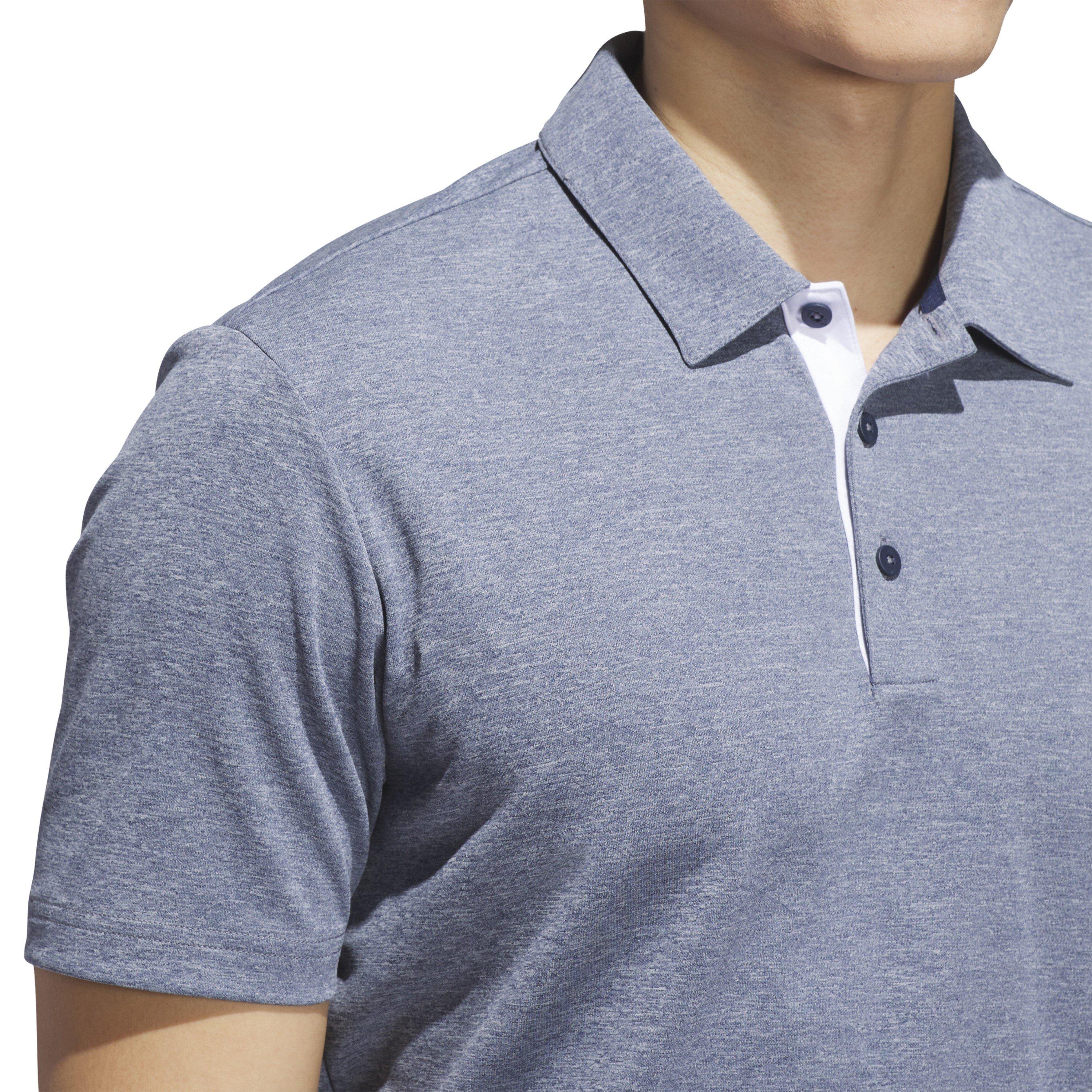 Lys Marineblå. - adidas - Heather Polo Shirt Mens - 4