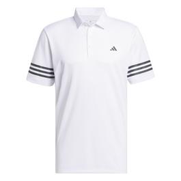 adidas 3 Stripe Polo Shirt Mens