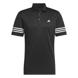 adidas 3 Stripe Polo Shirt Mens
