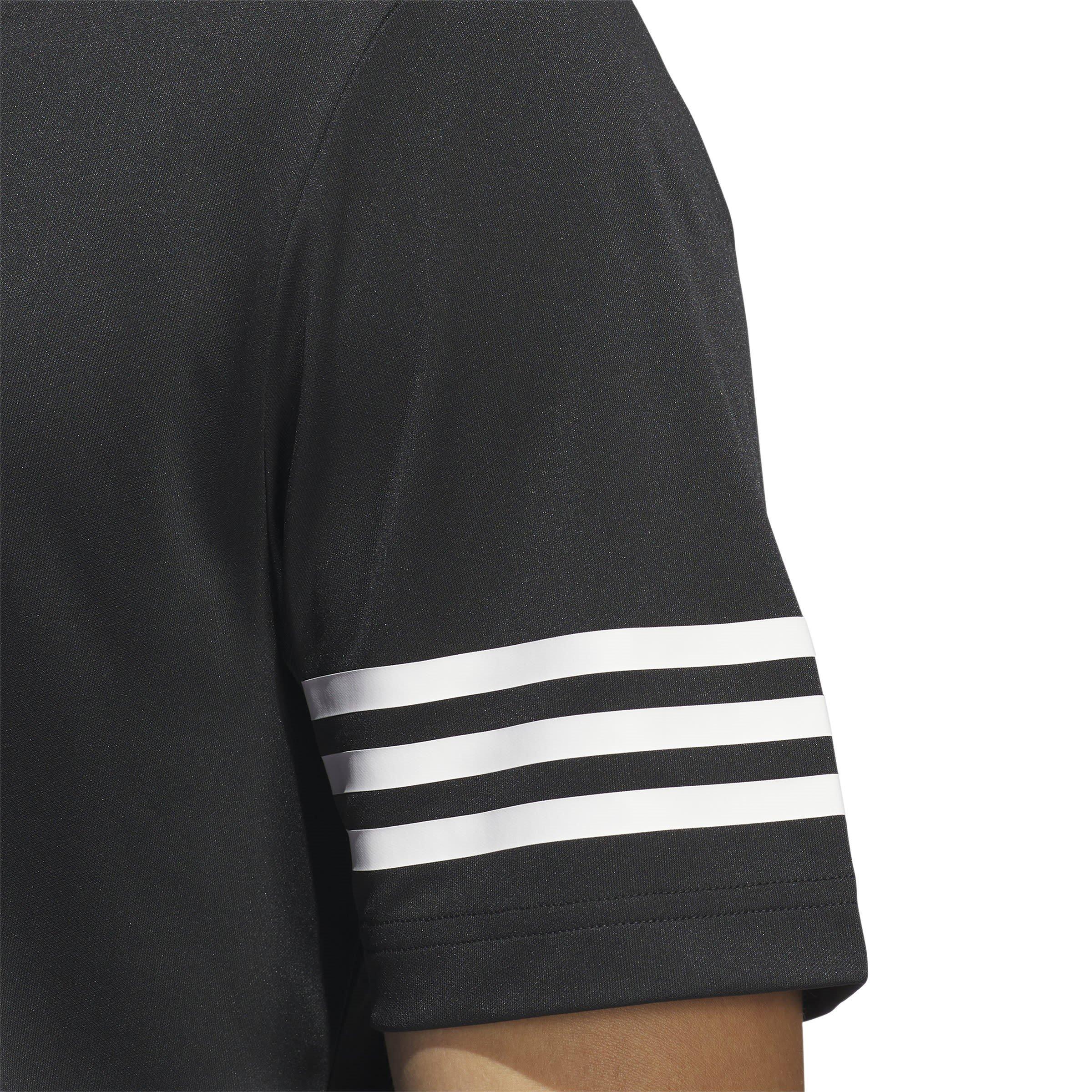 Nero - adidas - 3 Stripe Polo Shirt Mens - 5