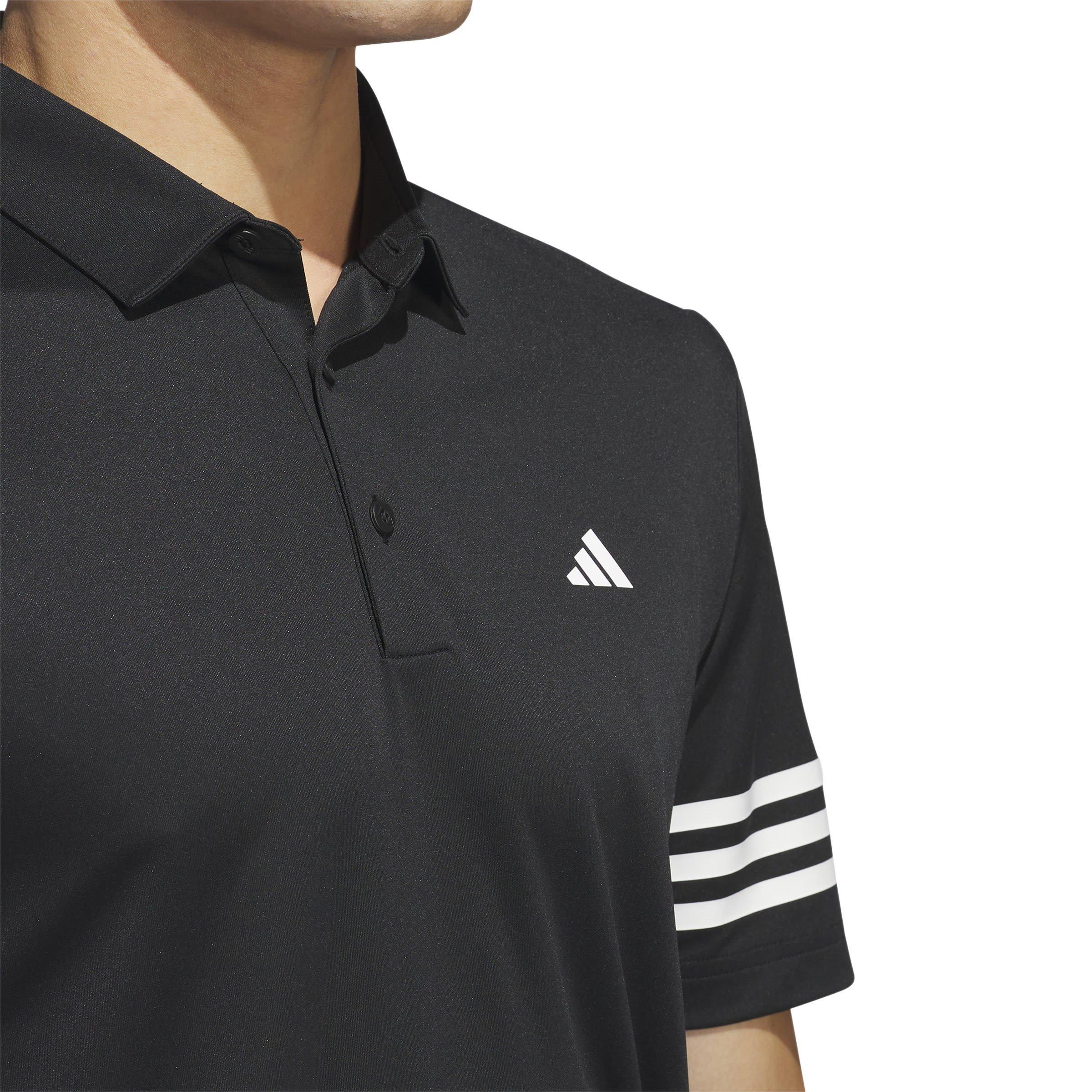 Nero - adidas - 3 Stripe Polo Shirt Mens - 6