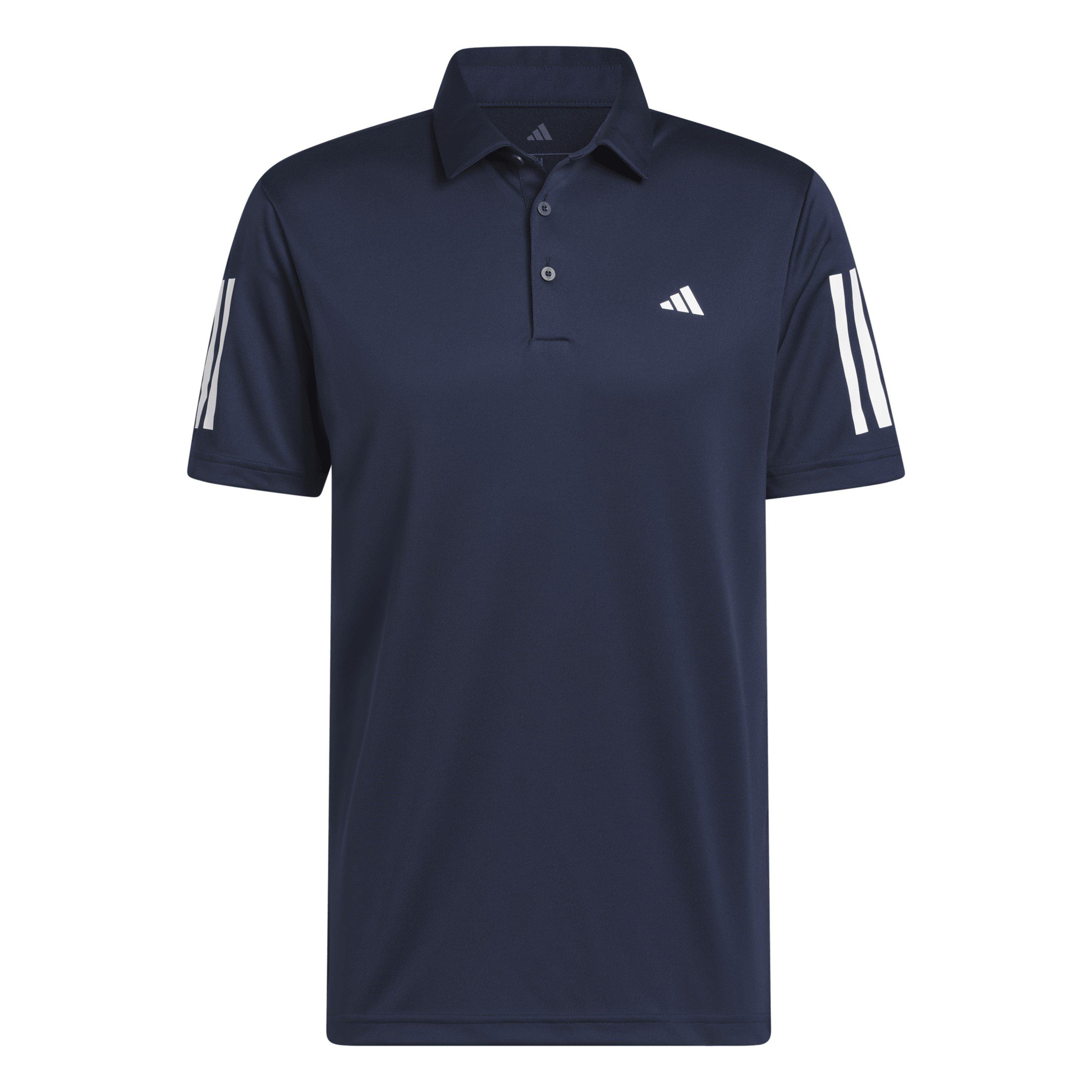 Adidas Men's 3 Stripe Polo Shirt - Navy - L