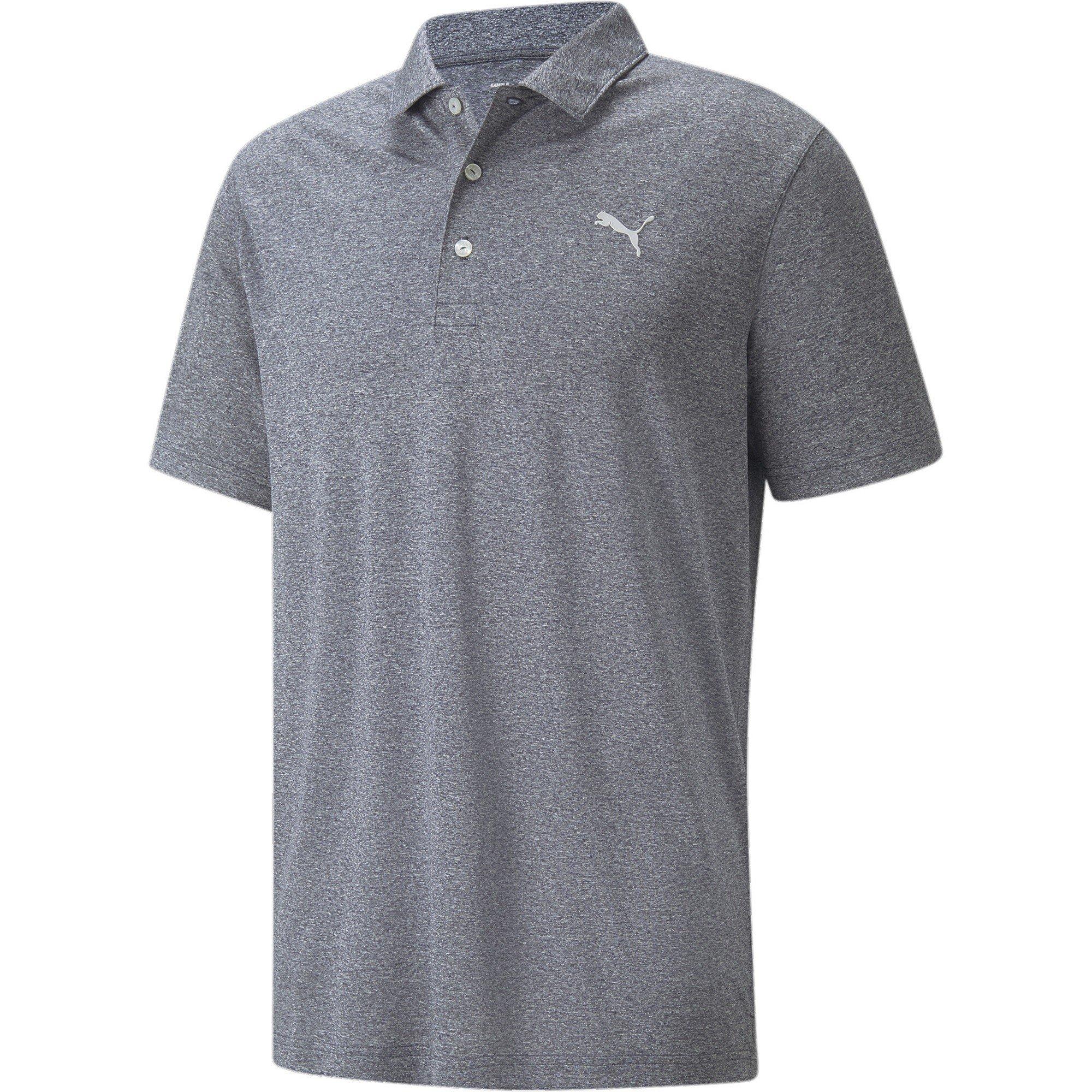 Puma Men's Performance Heather Polo Shirt - Navy Blazer - M