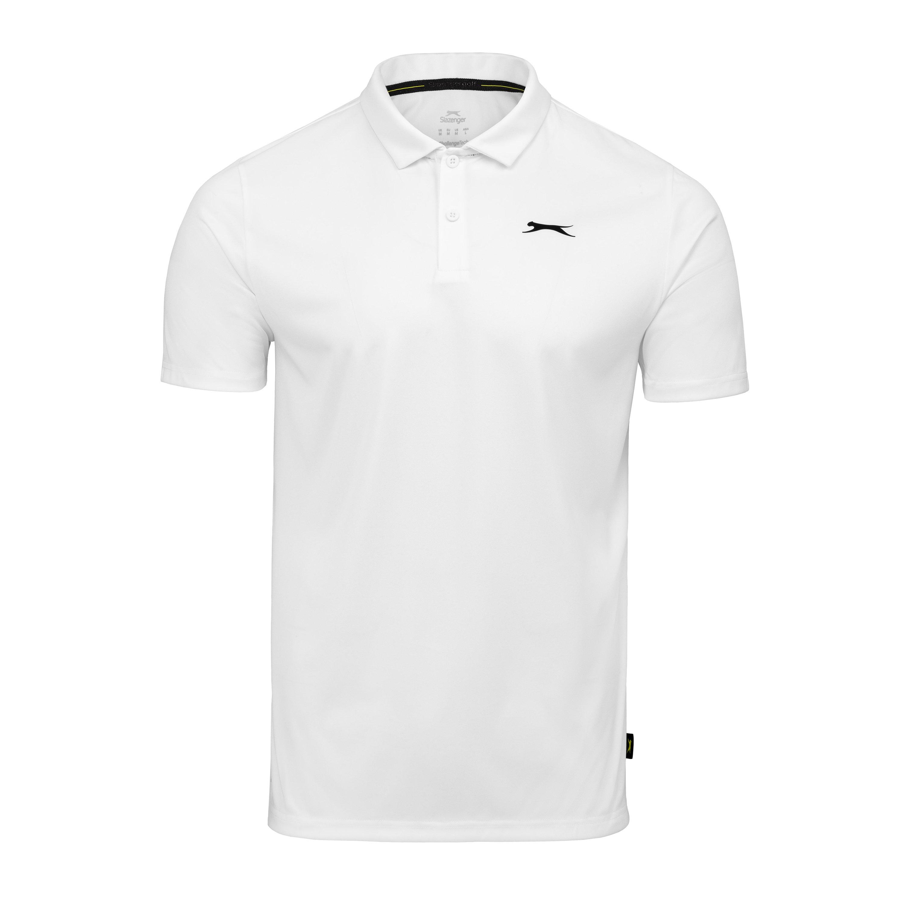 Slazenger Men's Golf Solid Polo - White - XL
