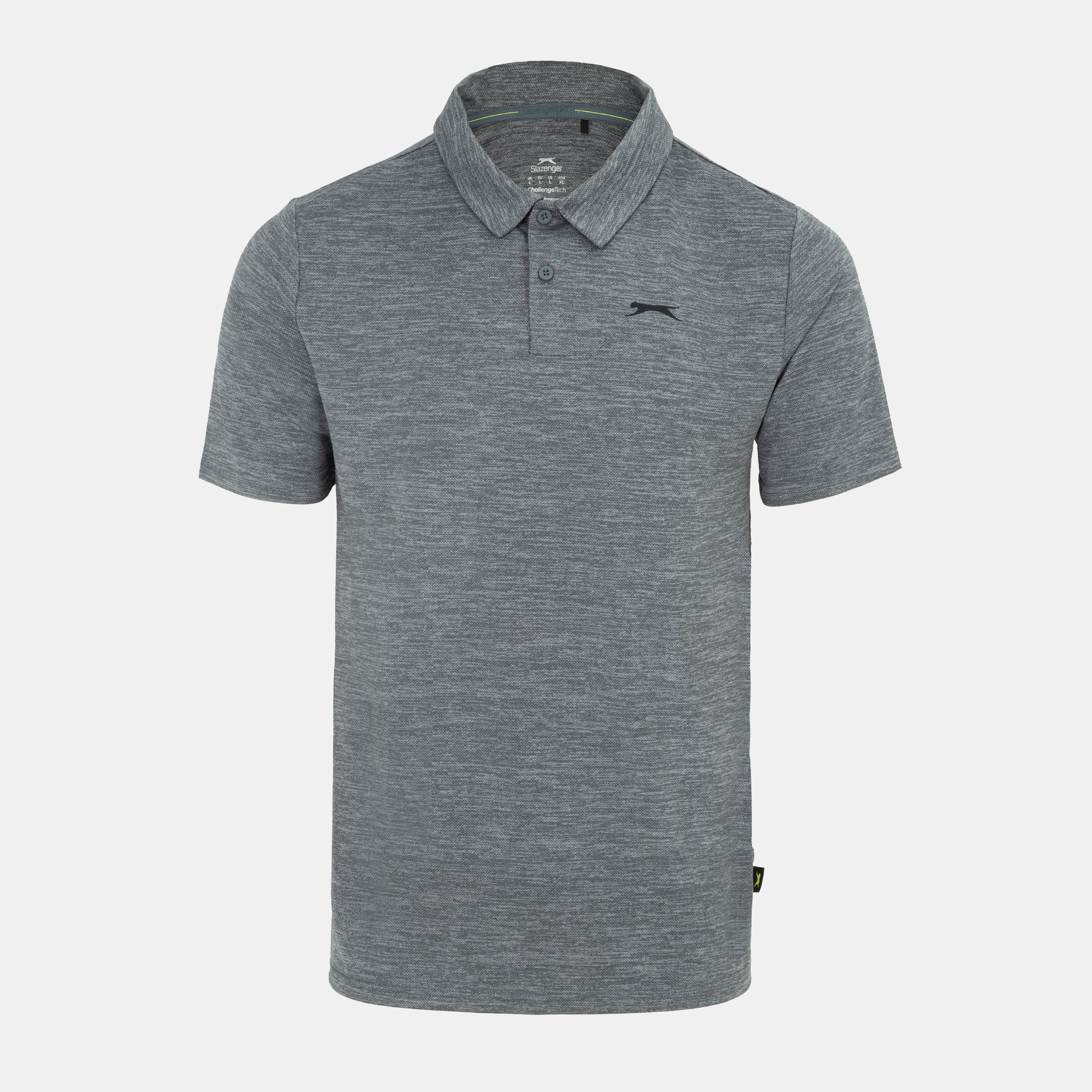 Slazenger Men's Golf Solid Polo - Grey Marl - XL