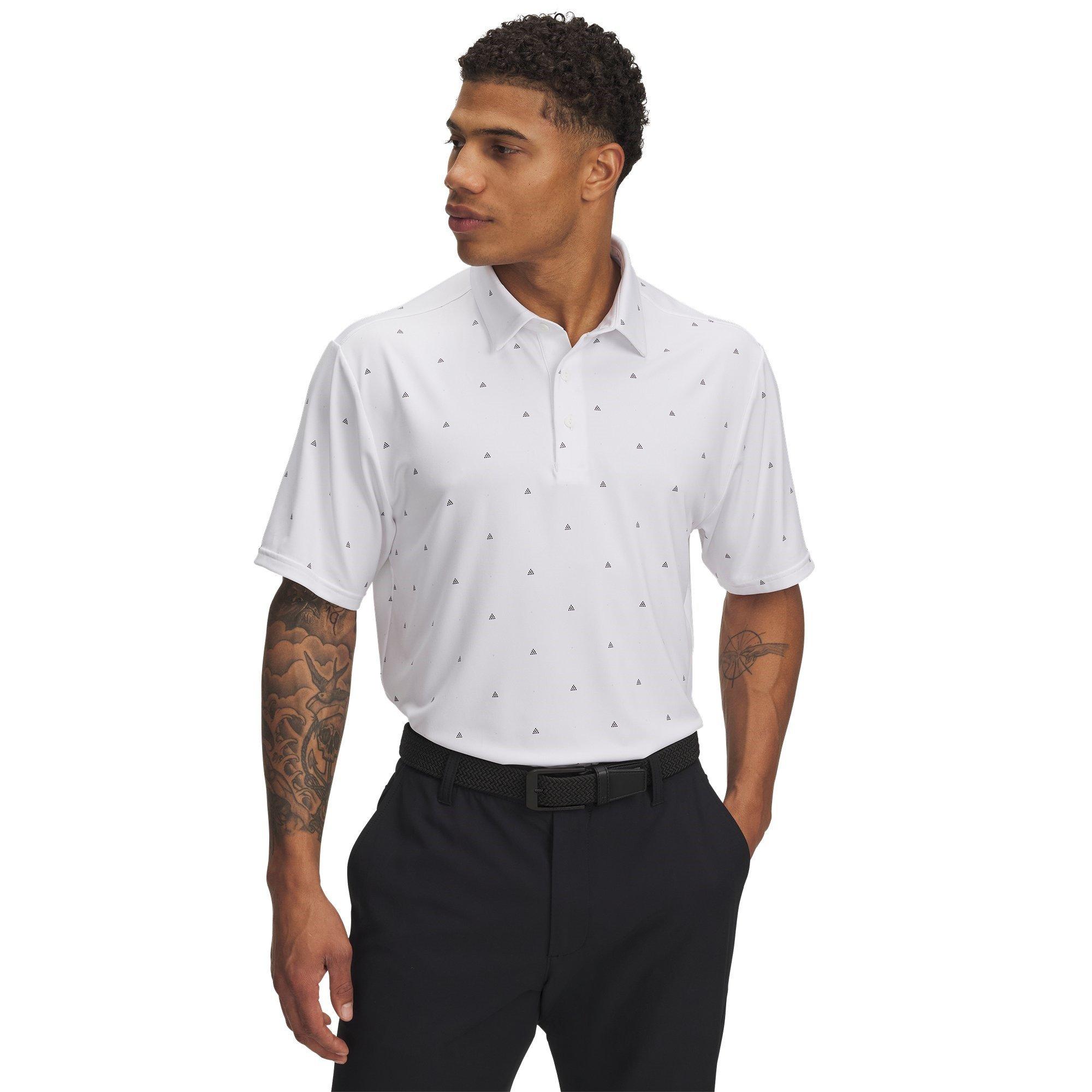 Under Armour Men's Printed Short-Sleeve Performance Polo Shirt - White - 2XL