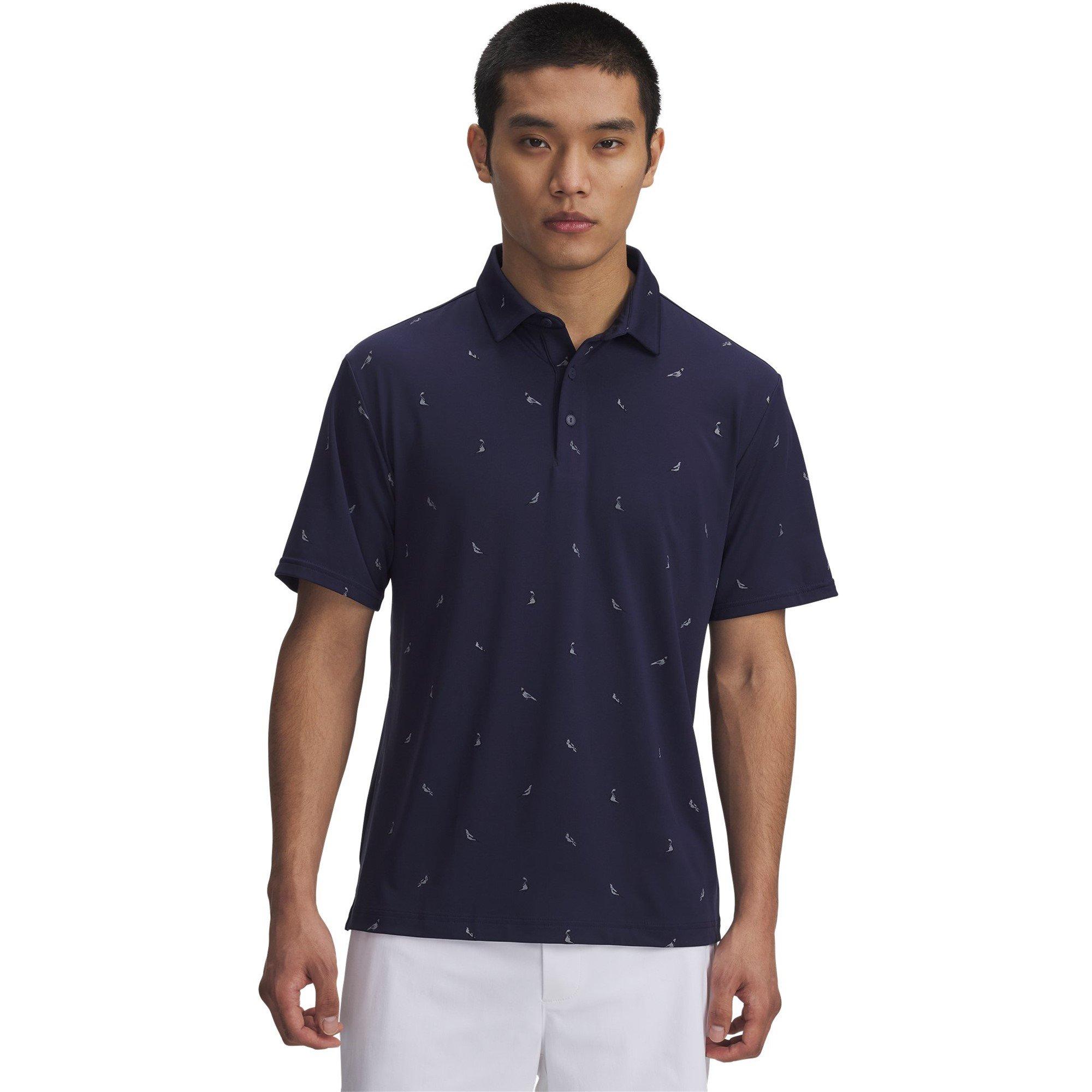 Under Armour Men's Printed Short-Sleeve Performance Polo Shirt - Blue - 2XL