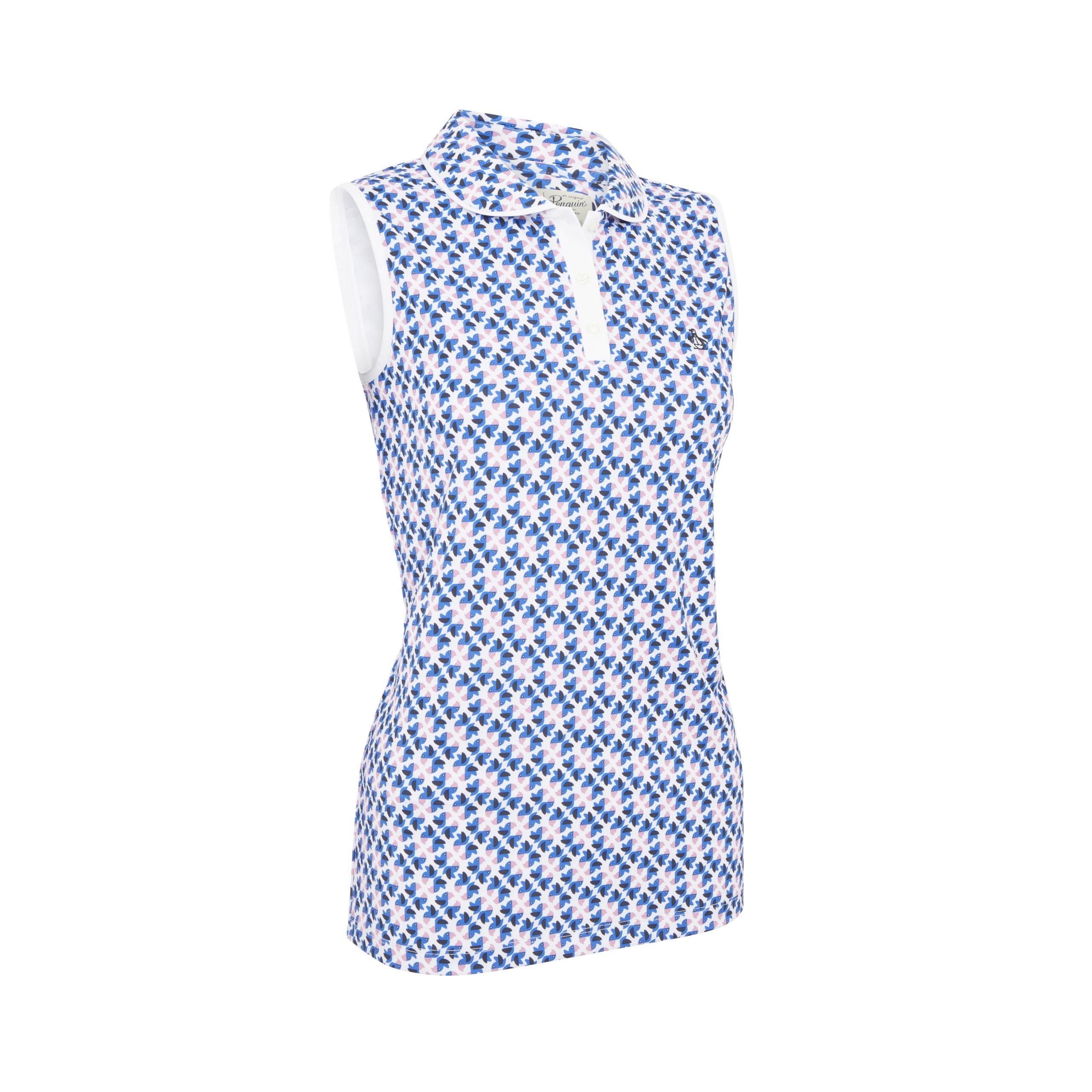 Branco Brilhante - Original Penguin Golf - Parrot Geo Short-Sleeve Performance Polo Shirt - 2