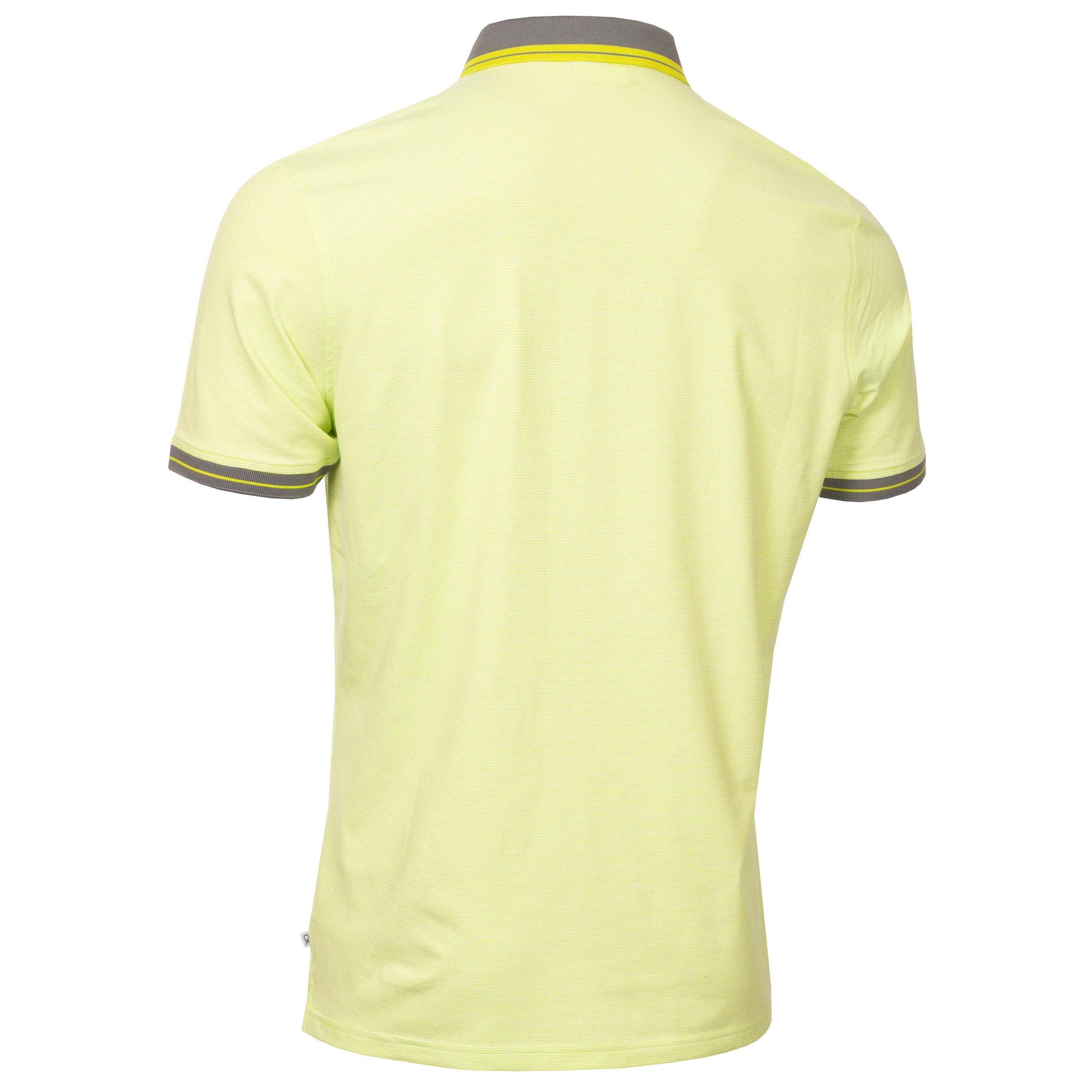 Lime/White - Calvin Klein Golf - Men's CK Blade Short-Sleeve Performance Polo Shirt - 2