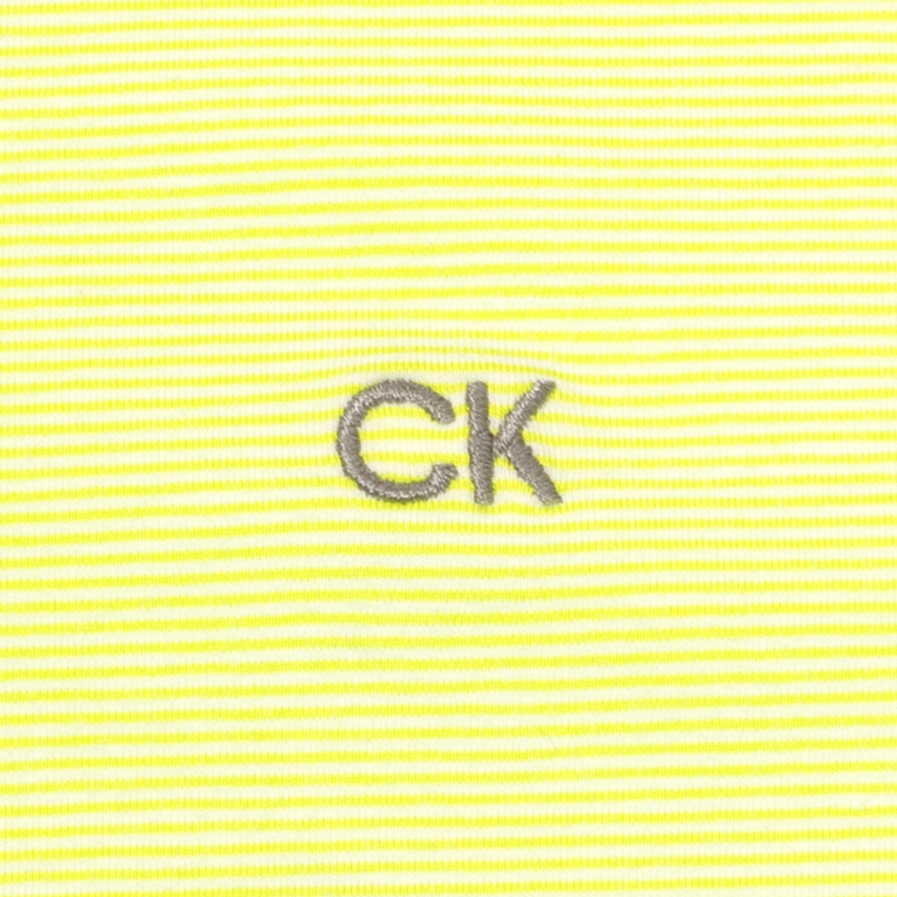 Lime/White - Calvin Klein Golf - Men's CK Blade Short-Sleeve Performance Polo Shirt - 4