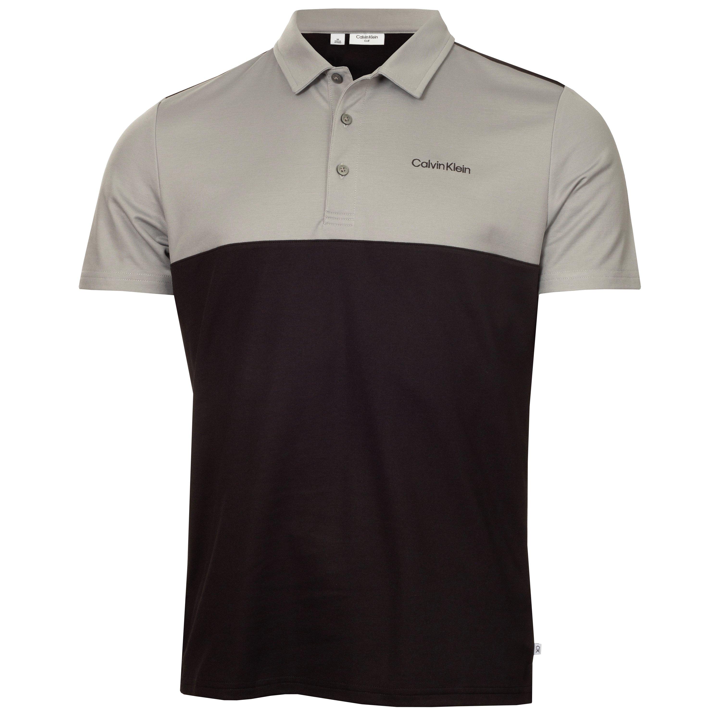 Blk-Sil - Calvin Klein Golf - Men's Jc Block Short Sleeve Performance Polo Shirt - 1