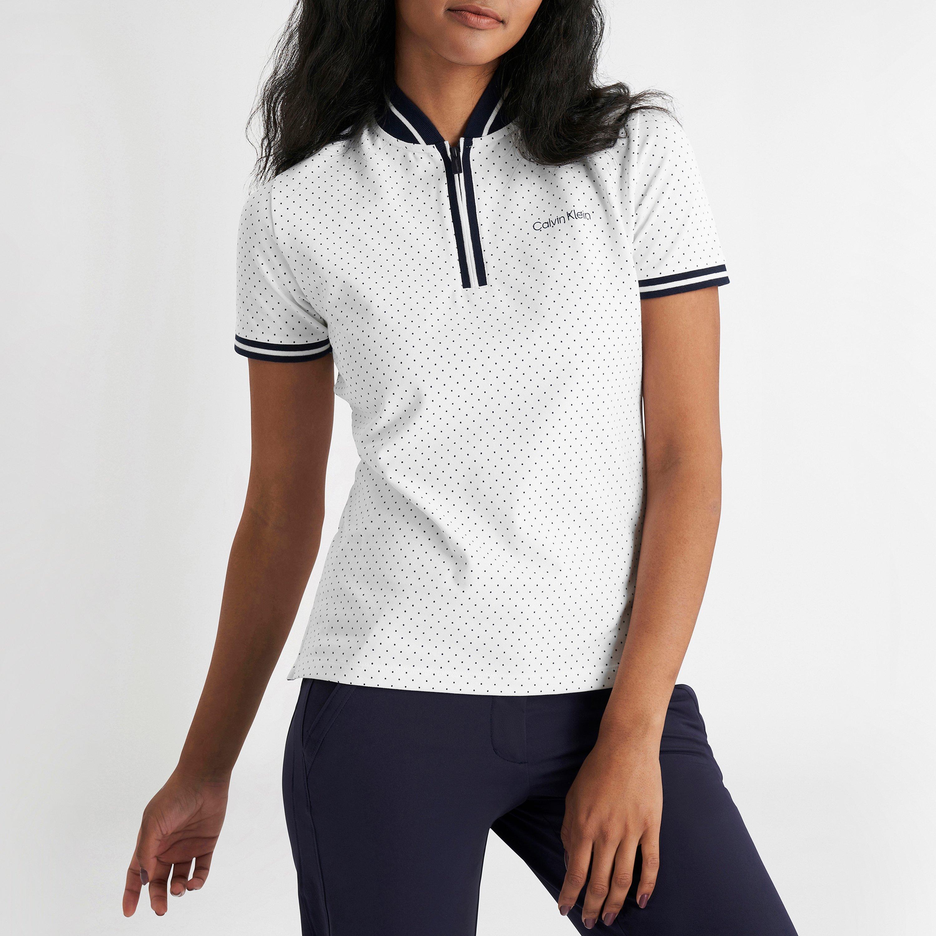 White - Calvin Klein Golf - Women's Short Sleeve Performance Polo Shirt - 2