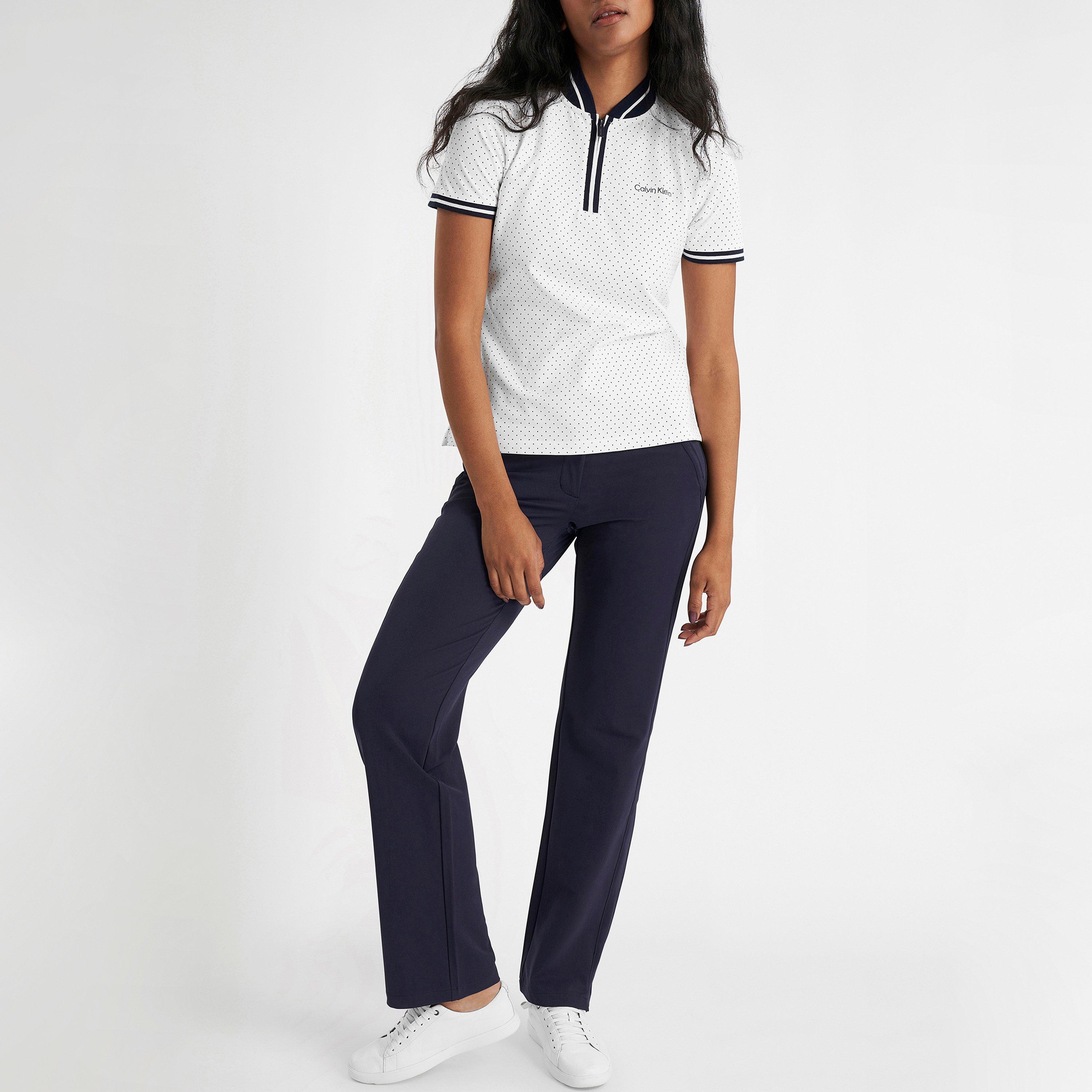 White - Calvin Klein Golf - Women's Short Sleeve Performance Polo Shirt - 3