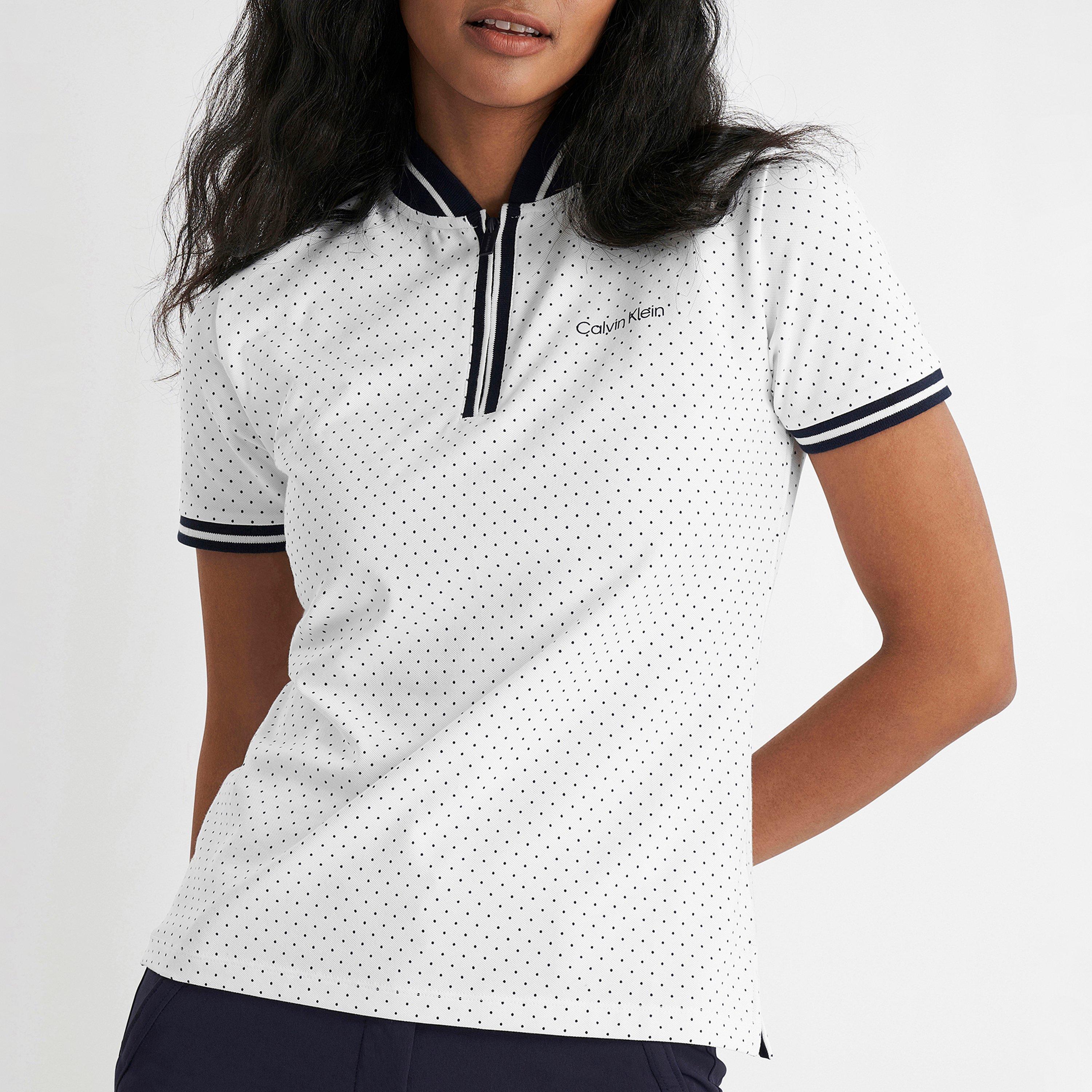 White - Calvin Klein Golf - Women's Short Sleeve Performance Polo Shirt - 5