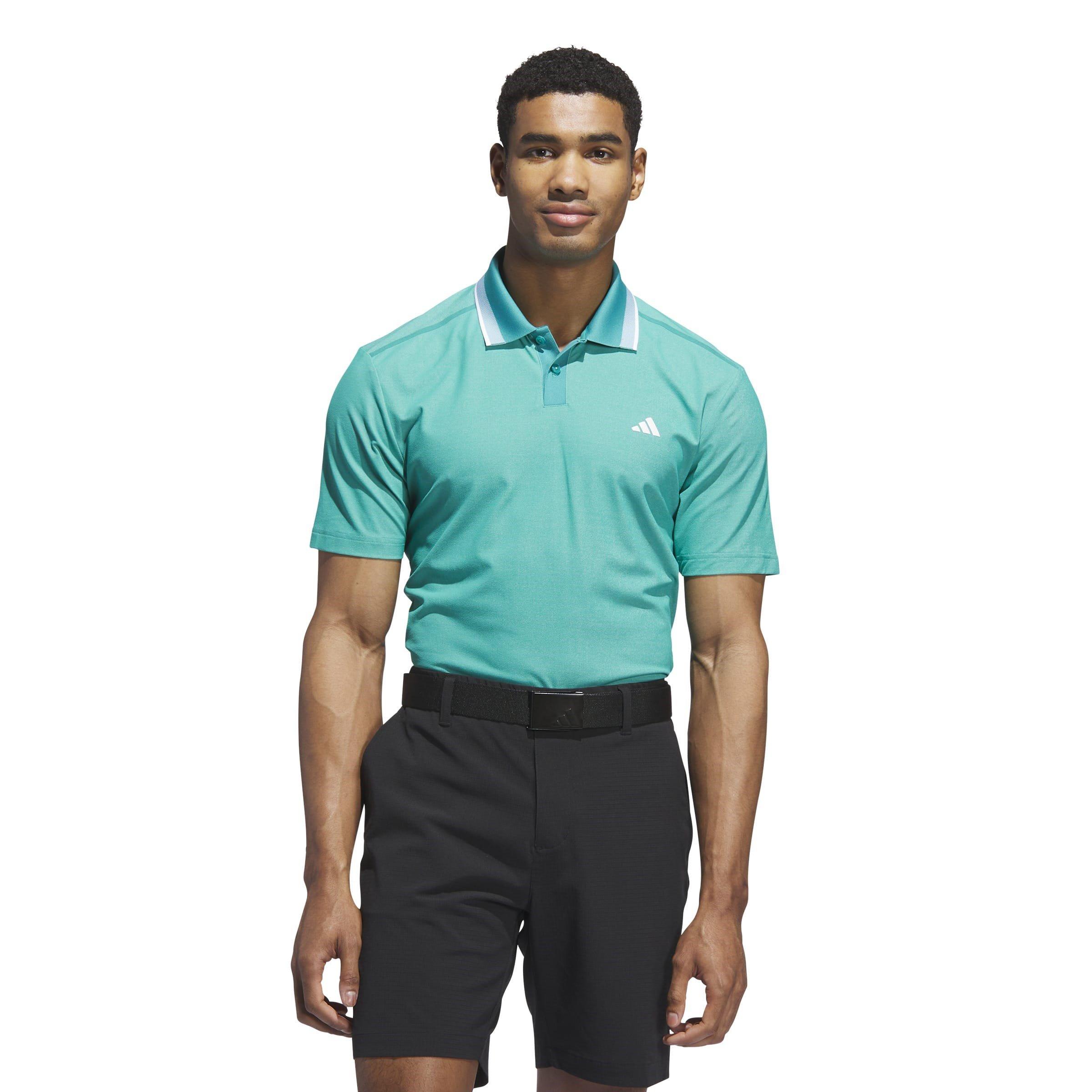Teal - adidas - Tour Pique Short-Sleeve Performance Polo Shirt - 2