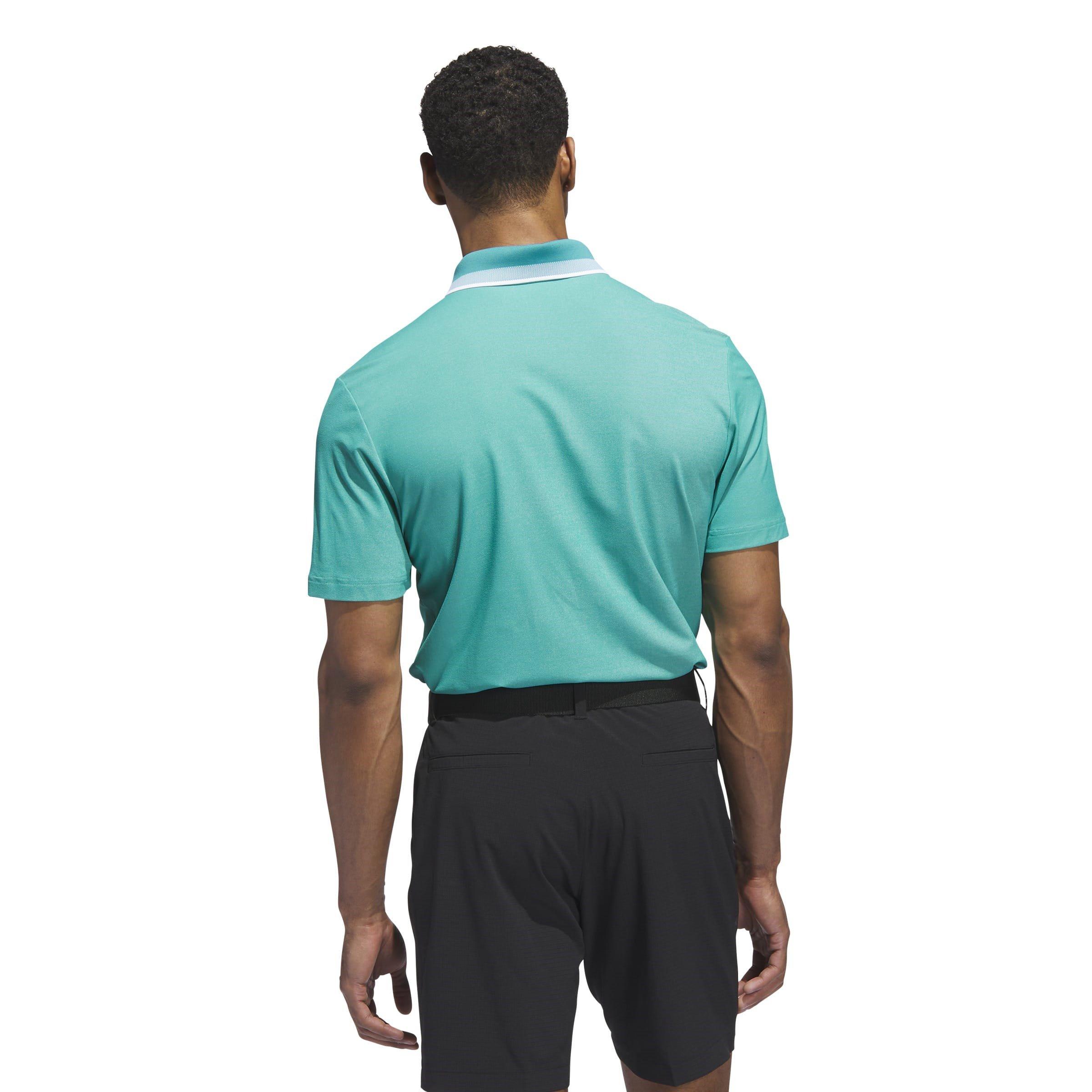 Teal - adidas - Tour Pique Short-Sleeve Performance Polo Shirt - 3