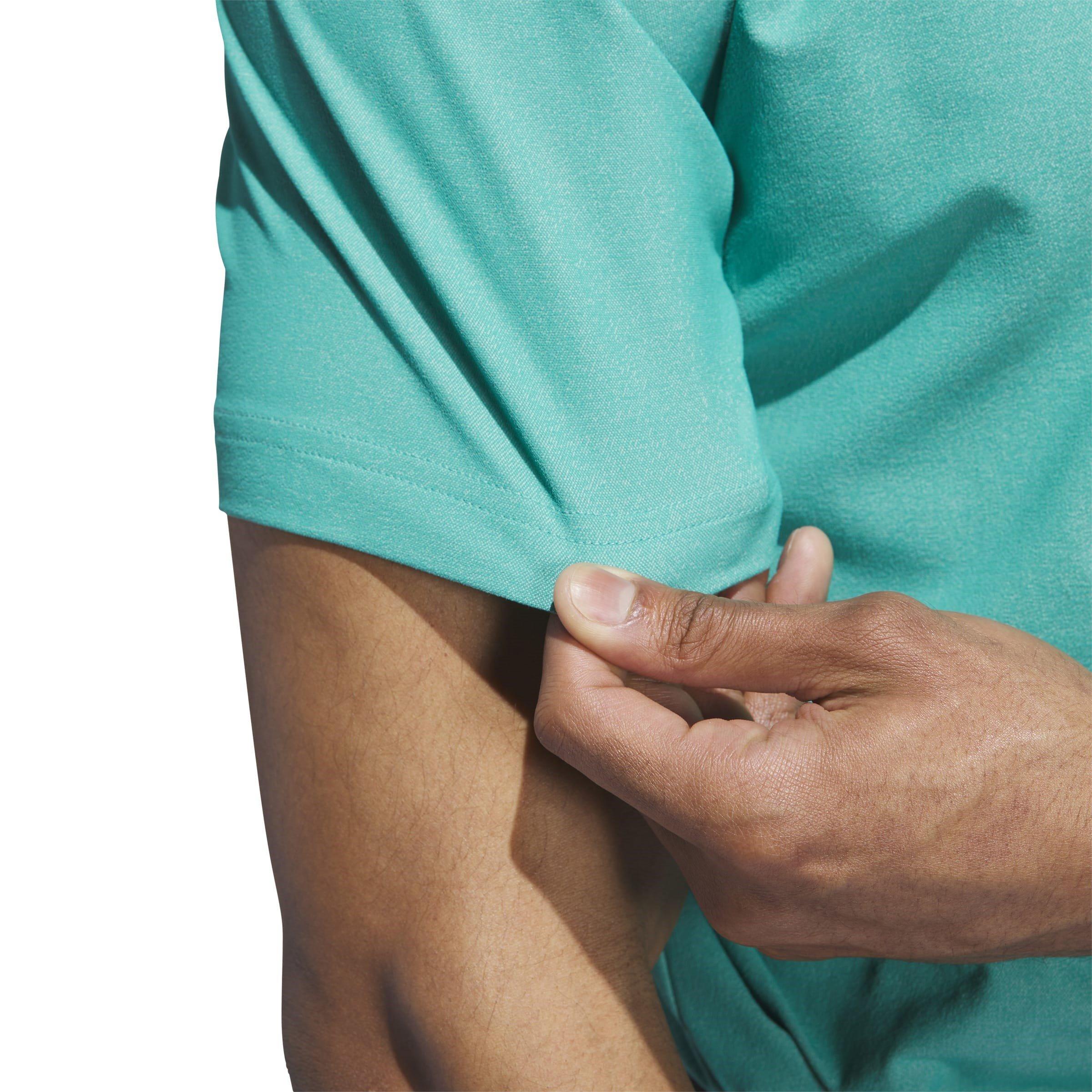 Teal - adidas - Tour Pique Short-Sleeve Performance Polo Shirt - 6