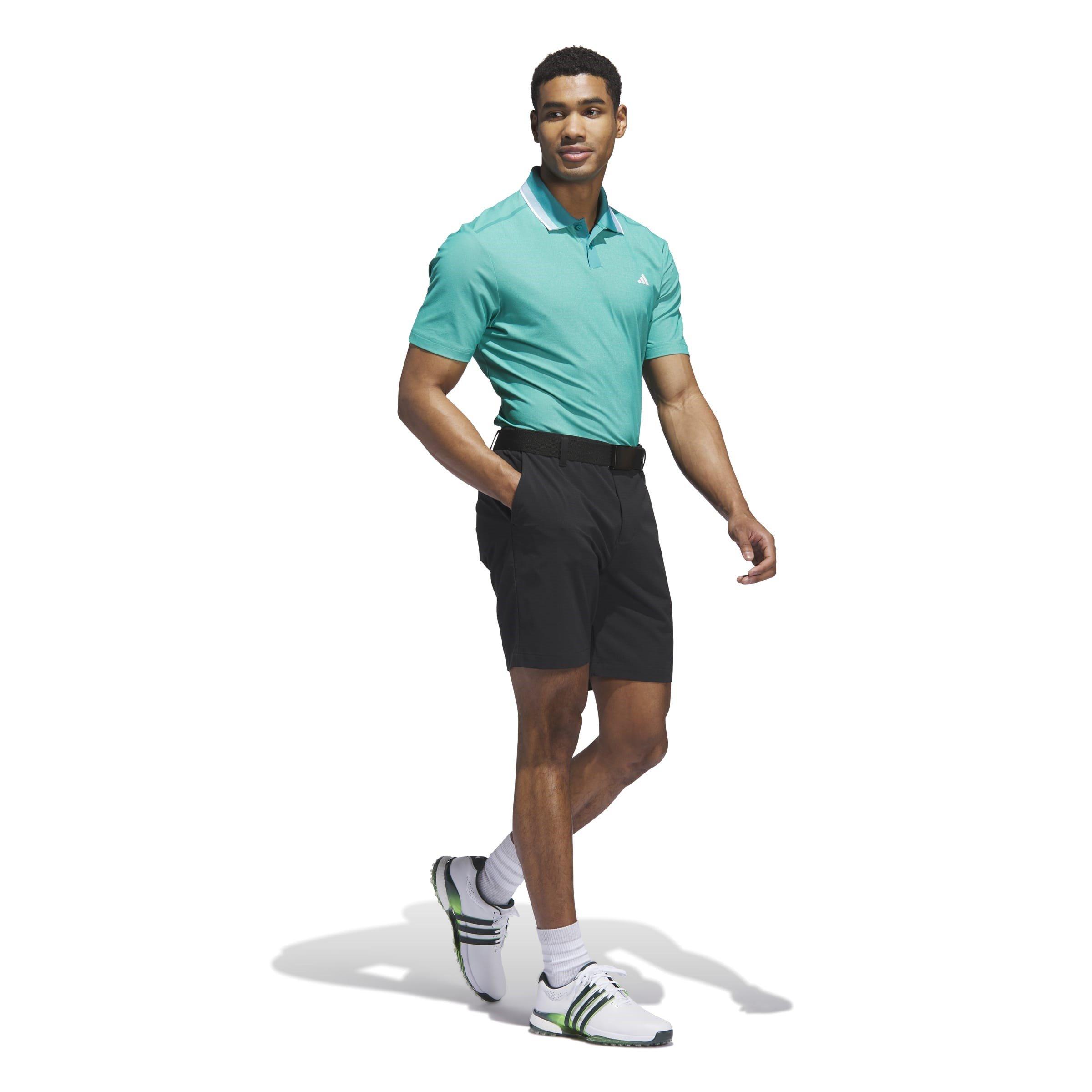 Teal - adidas - Tour Pique Short-Sleeve Performance Polo Shirt - 7