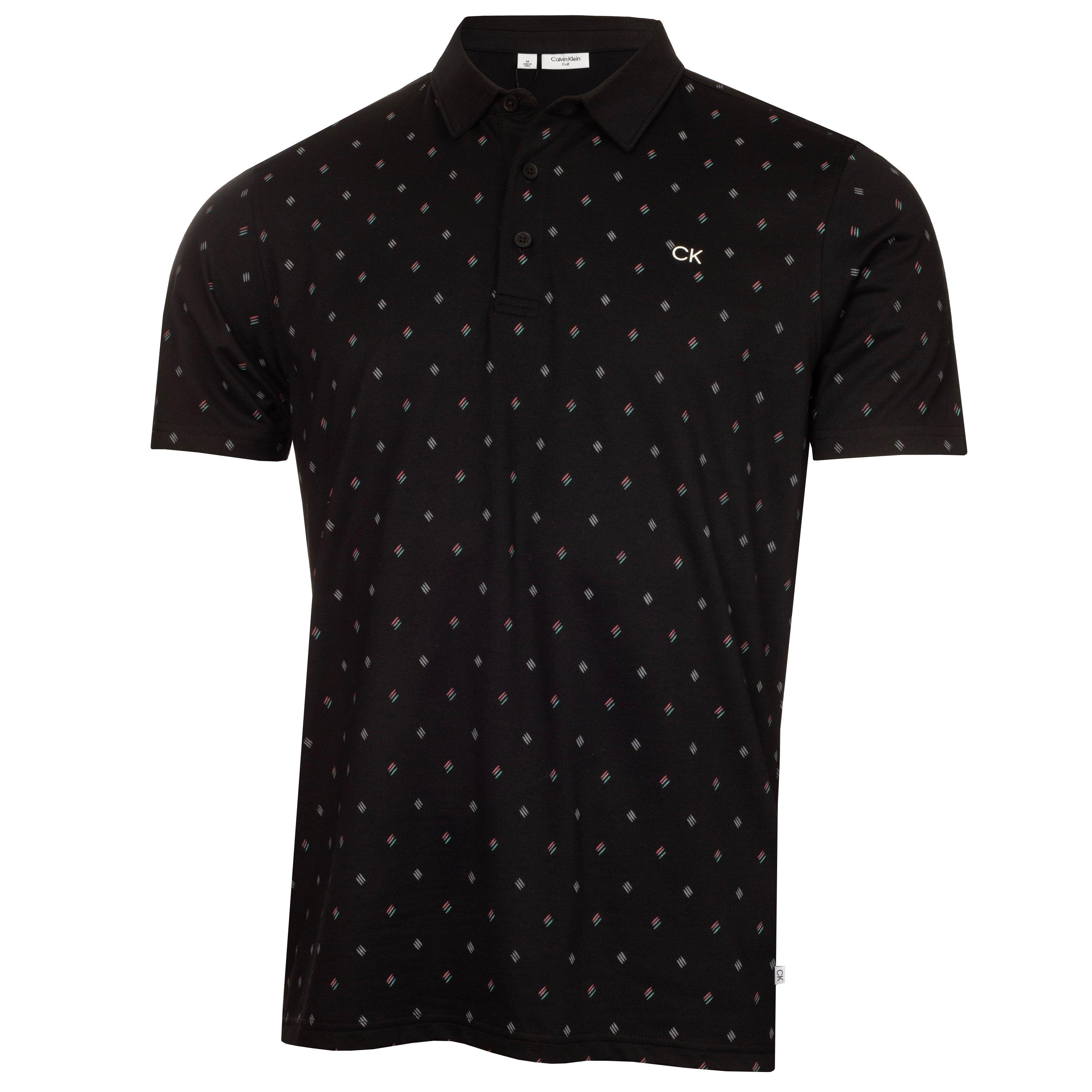 Calvin Klein Golf Men's Short Sleeve Performance Polo Shirt - Black - Medium