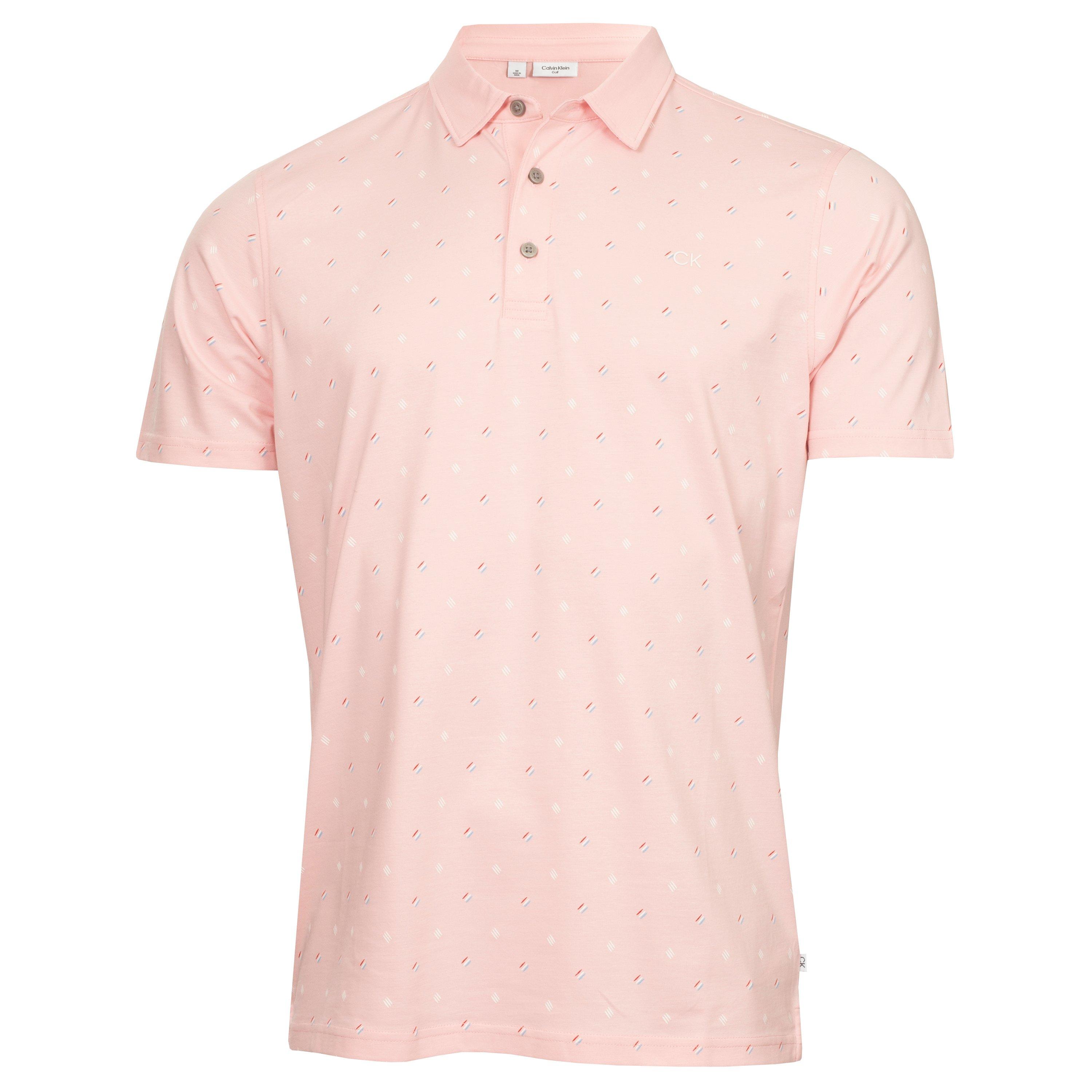 Calvin Klein Golf Men's Short Sleeve Performance Polo Shirt - Babypink - Small