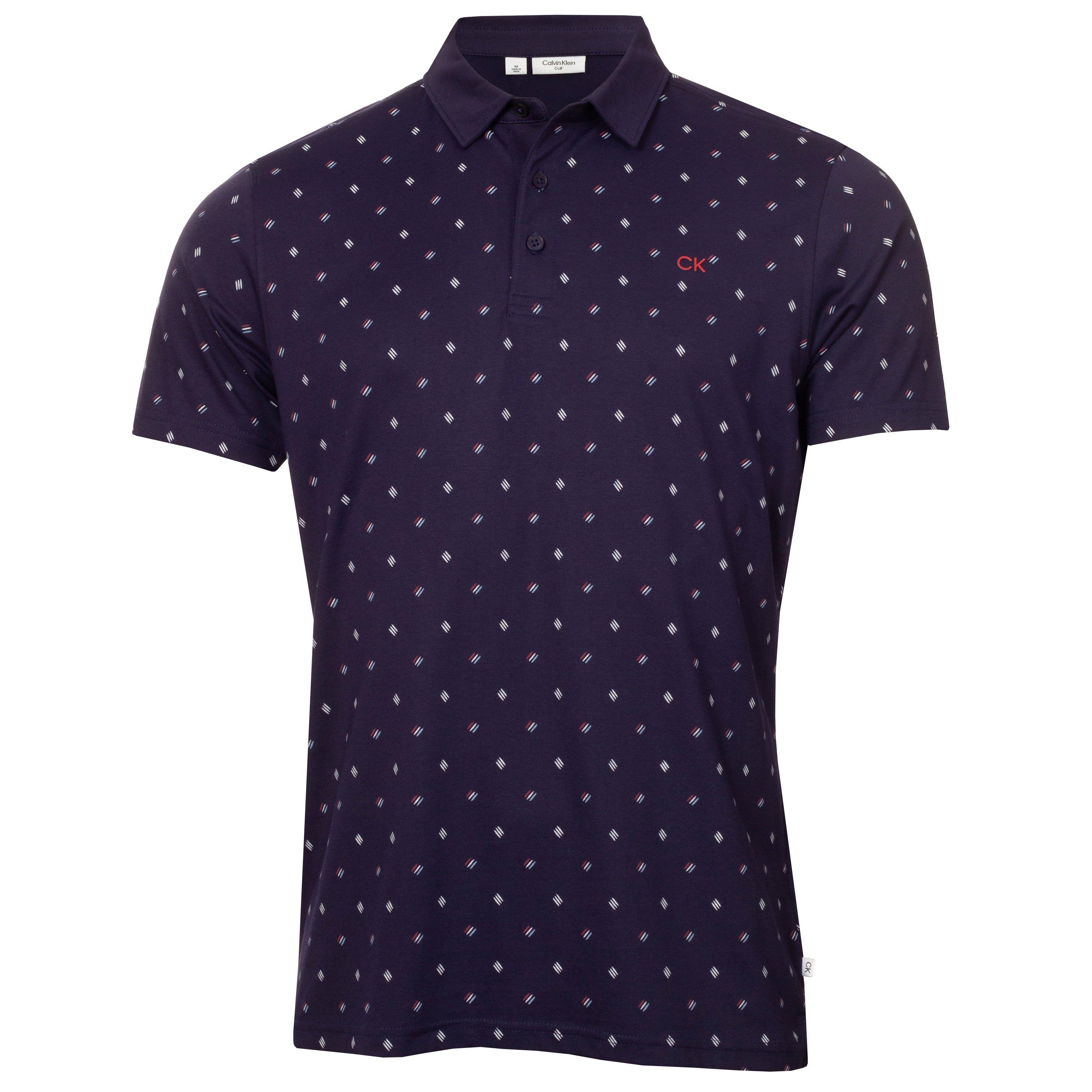Calvin Klein Golf Men's Short Sleeve Performance Polo Shirt - Eveningb - Medium