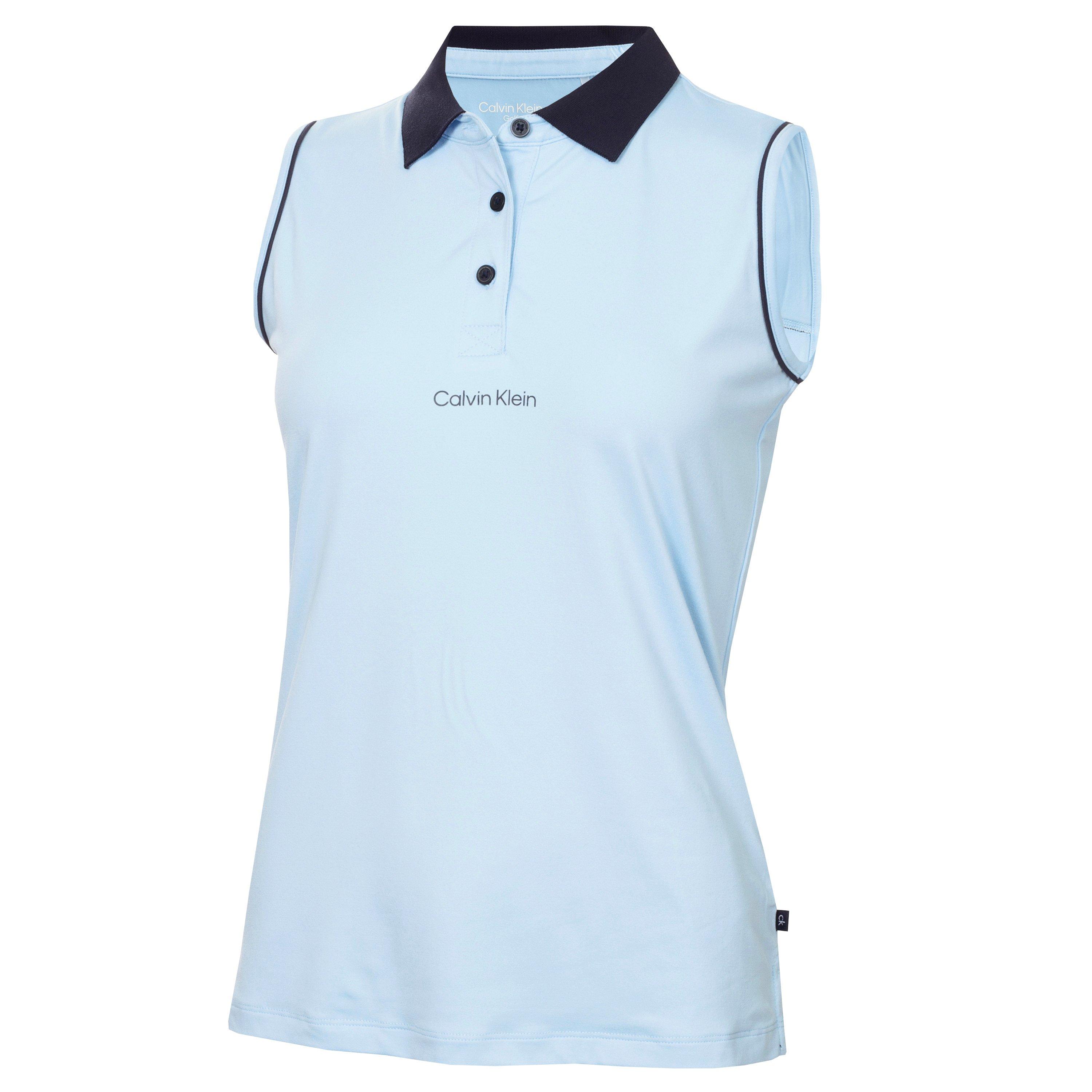 Calvin Klein Golf Women's Sleeveless Performance Polo Shirt - Blue Bell - 8 (XS)