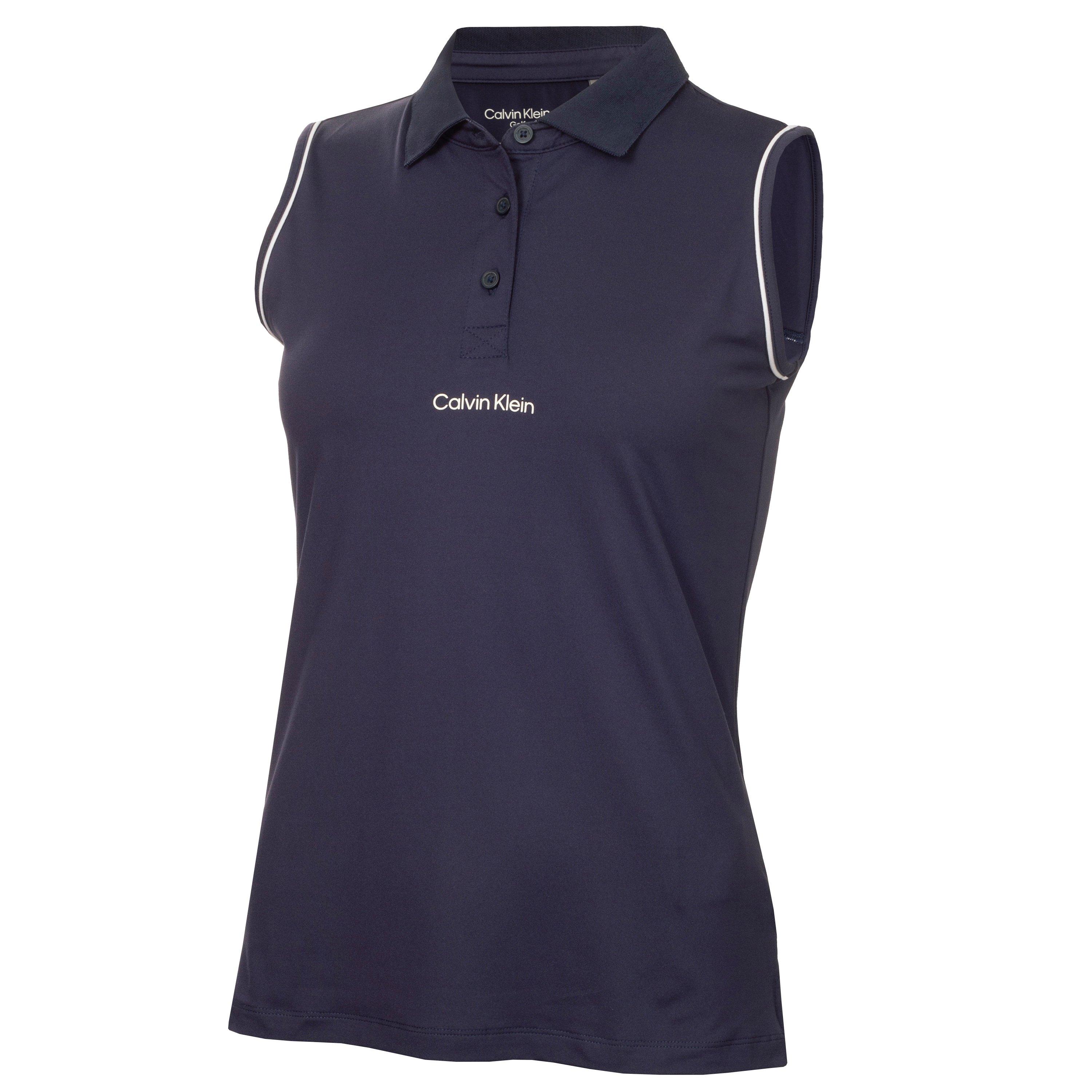 Calvin Klein Golf Women's Sleeveless Performance Polo Shirt - Navy - 16 (XL)