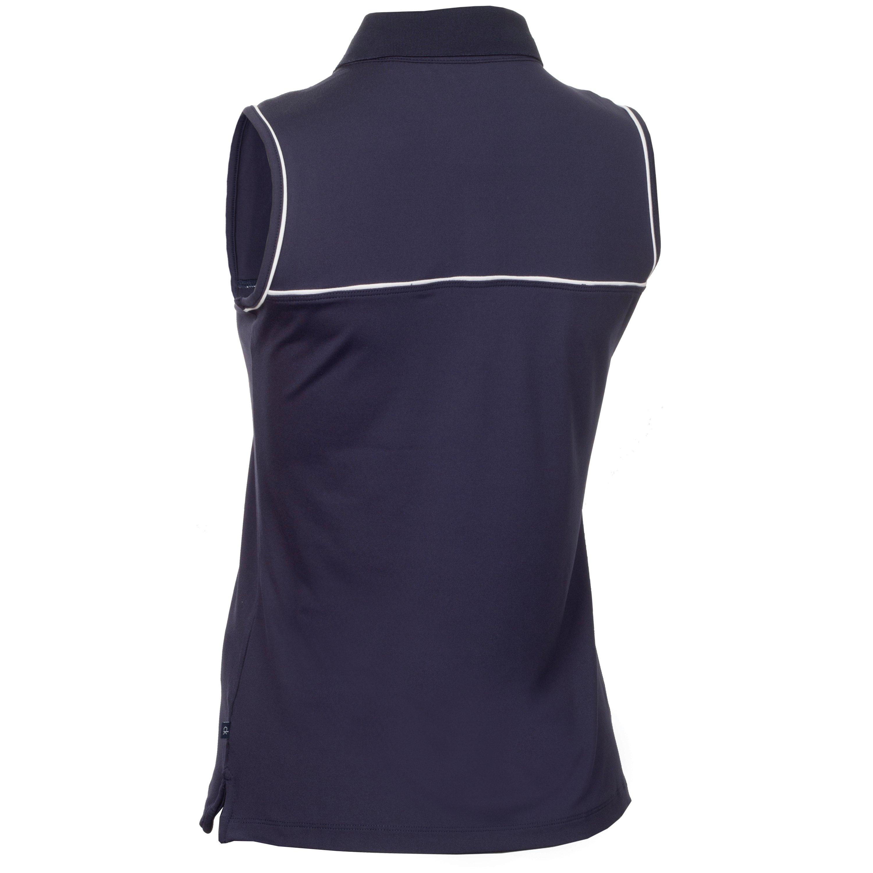 Navy - Calvin Klein Golf - Women's Sleeveless Performance Polo Shirt - 6