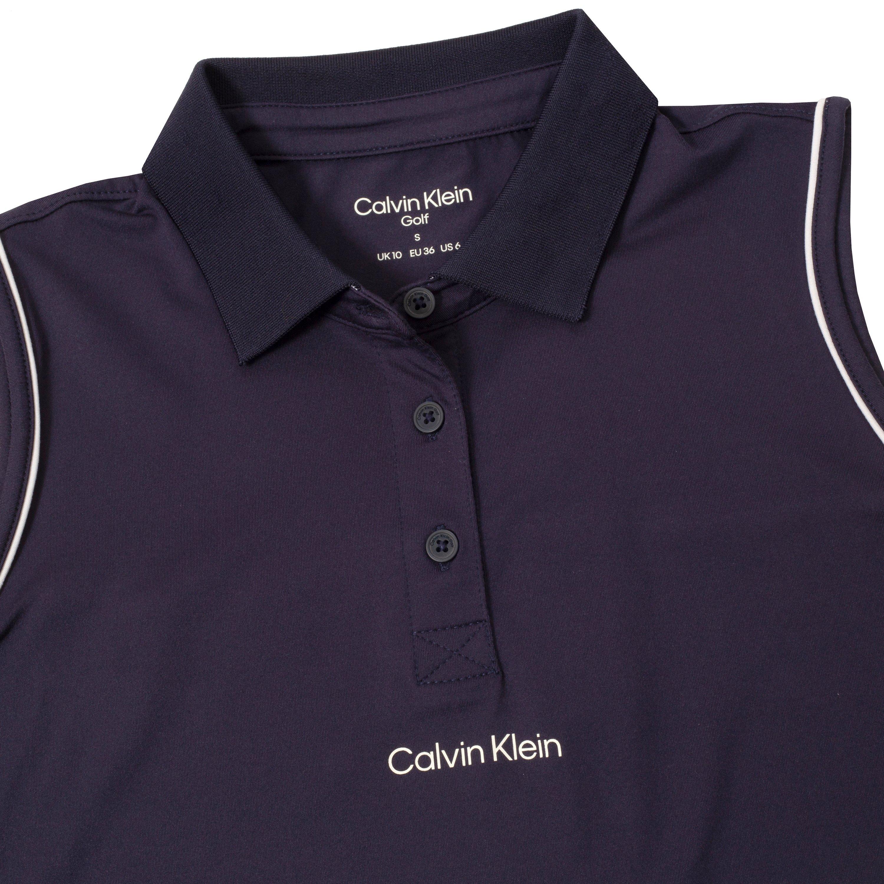 Navy - Calvin Klein Golf - Women's Sleeveless Performance Polo Shirt - 7