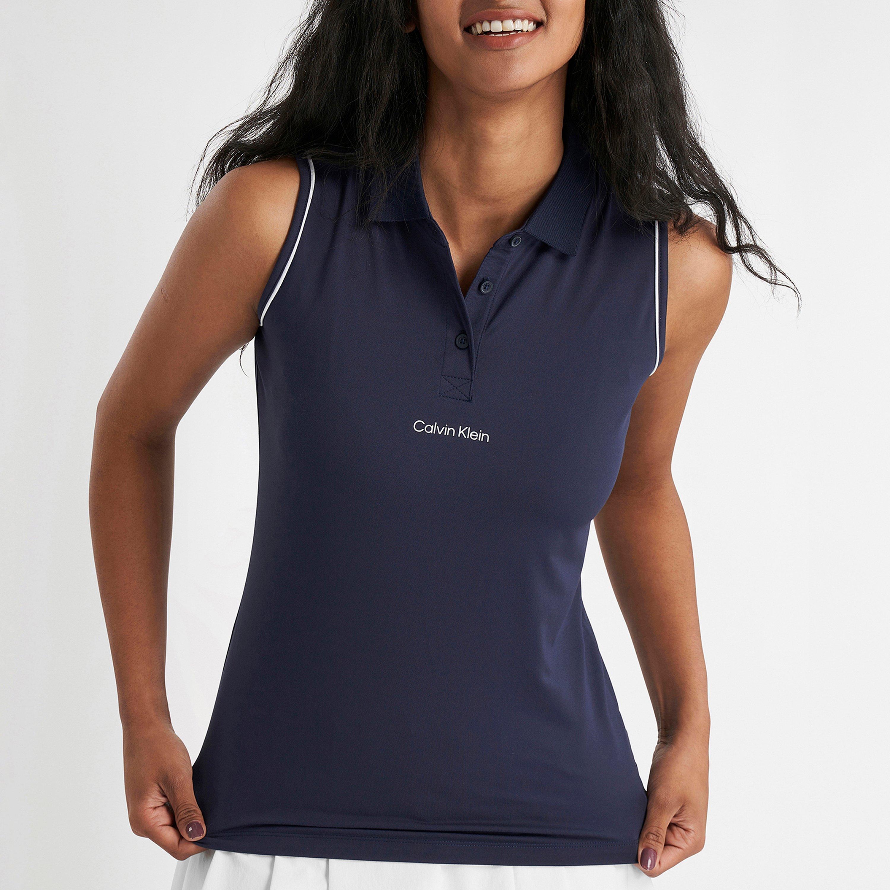 Navy - Calvin Klein Golf - Women's Sleeveless Performance Polo Shirt - 5