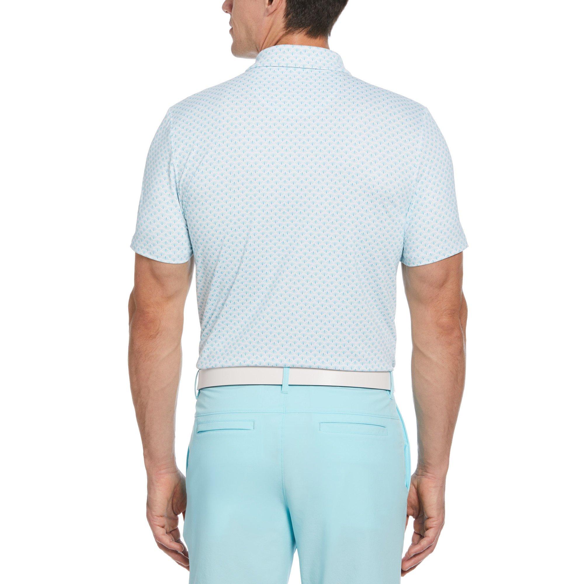 Tngr Turquoise - Original Penguin Golf - Men's PG Retro Geo Print Short-Sleeve Performance Polo Shirt - 2