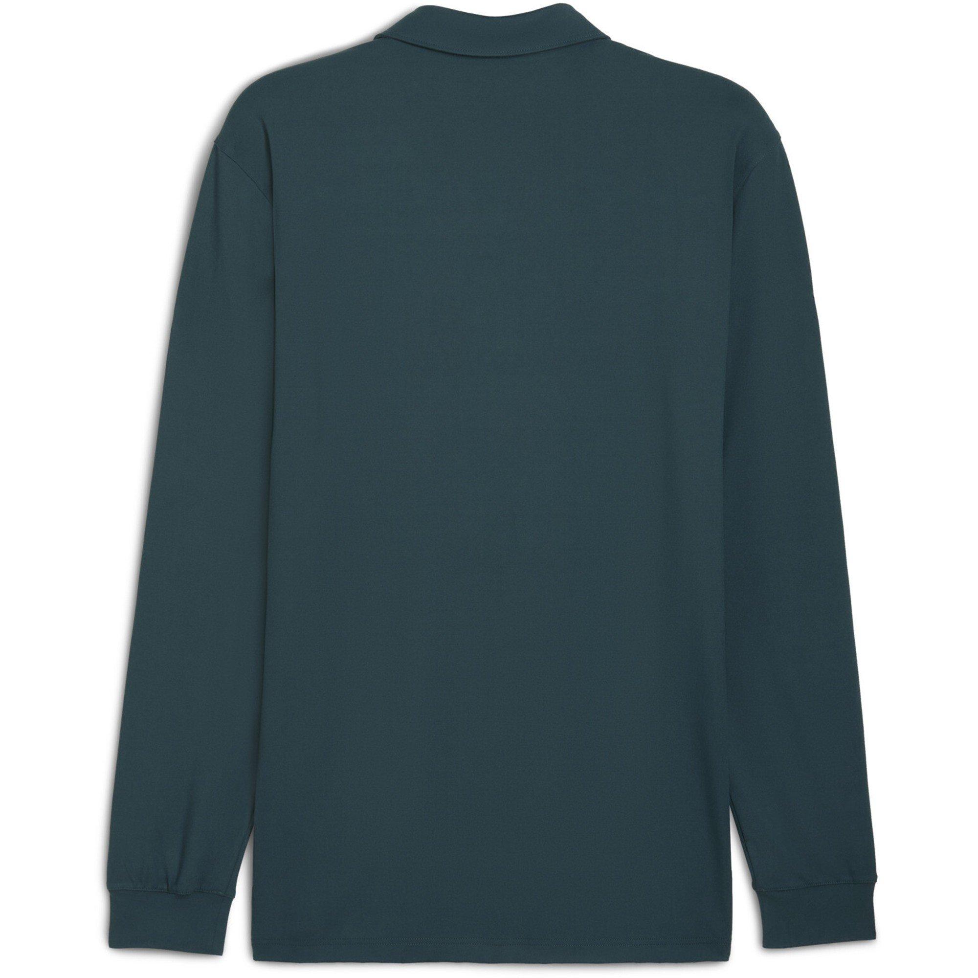 Groen/Leisteen - Puma - Men's Cloudspun Long Sleeve Midweight Performance Polo Shirt - 2