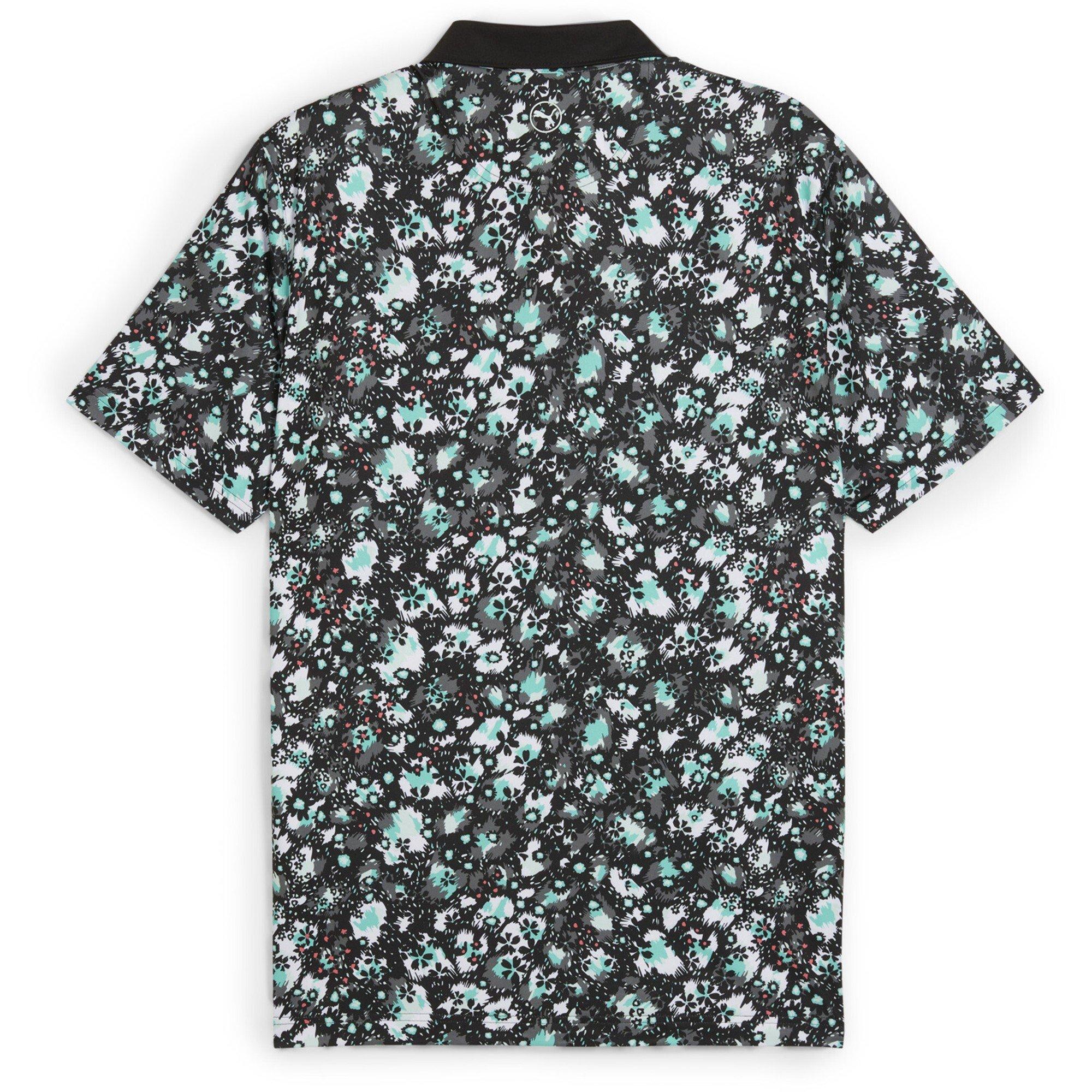 Black - Puma - Puma Cloudspun Abstract Camo Polo Shirt Mens - 2