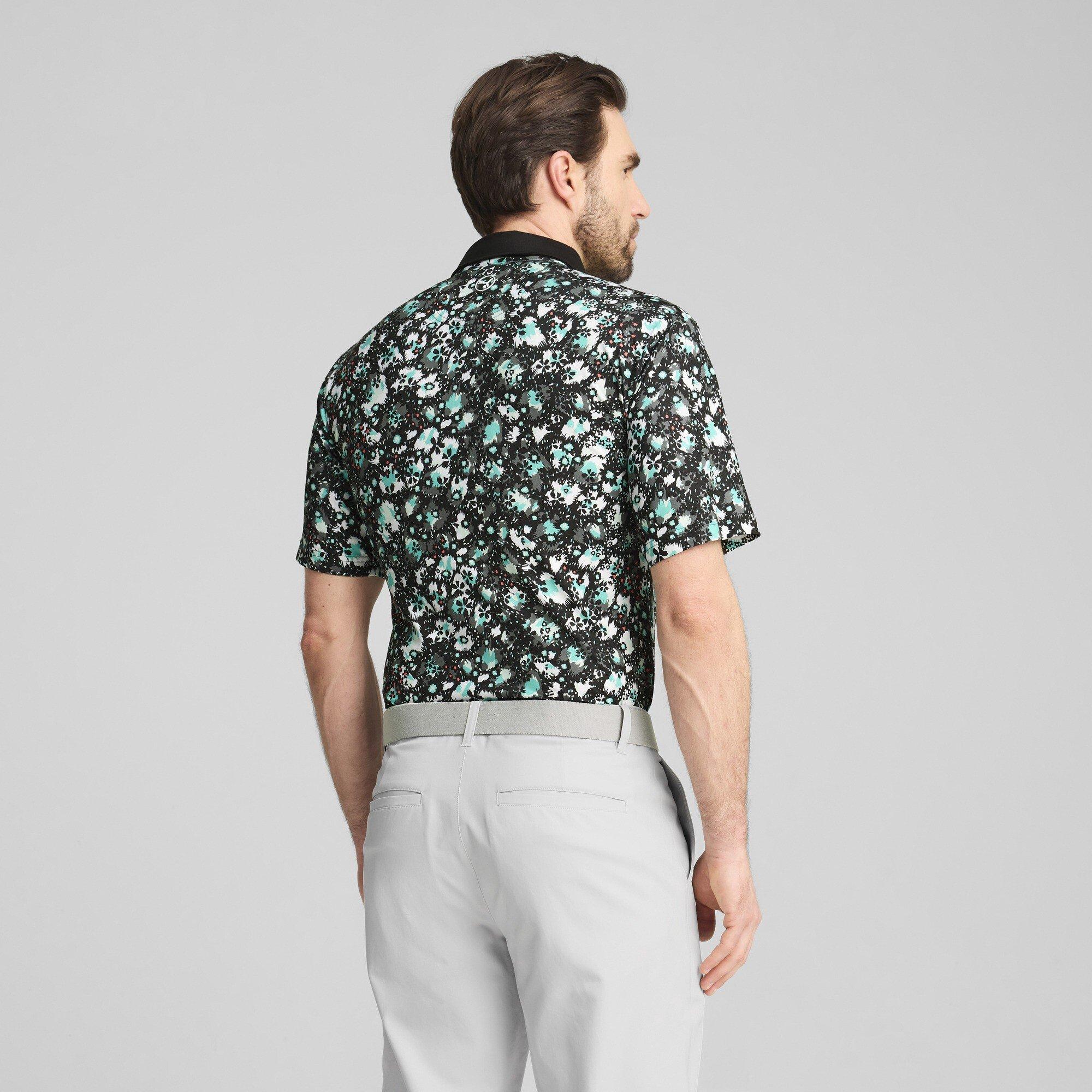 Black - Puma - Puma Cloudspun Abstract Camo Polo Shirt Mens - 4
