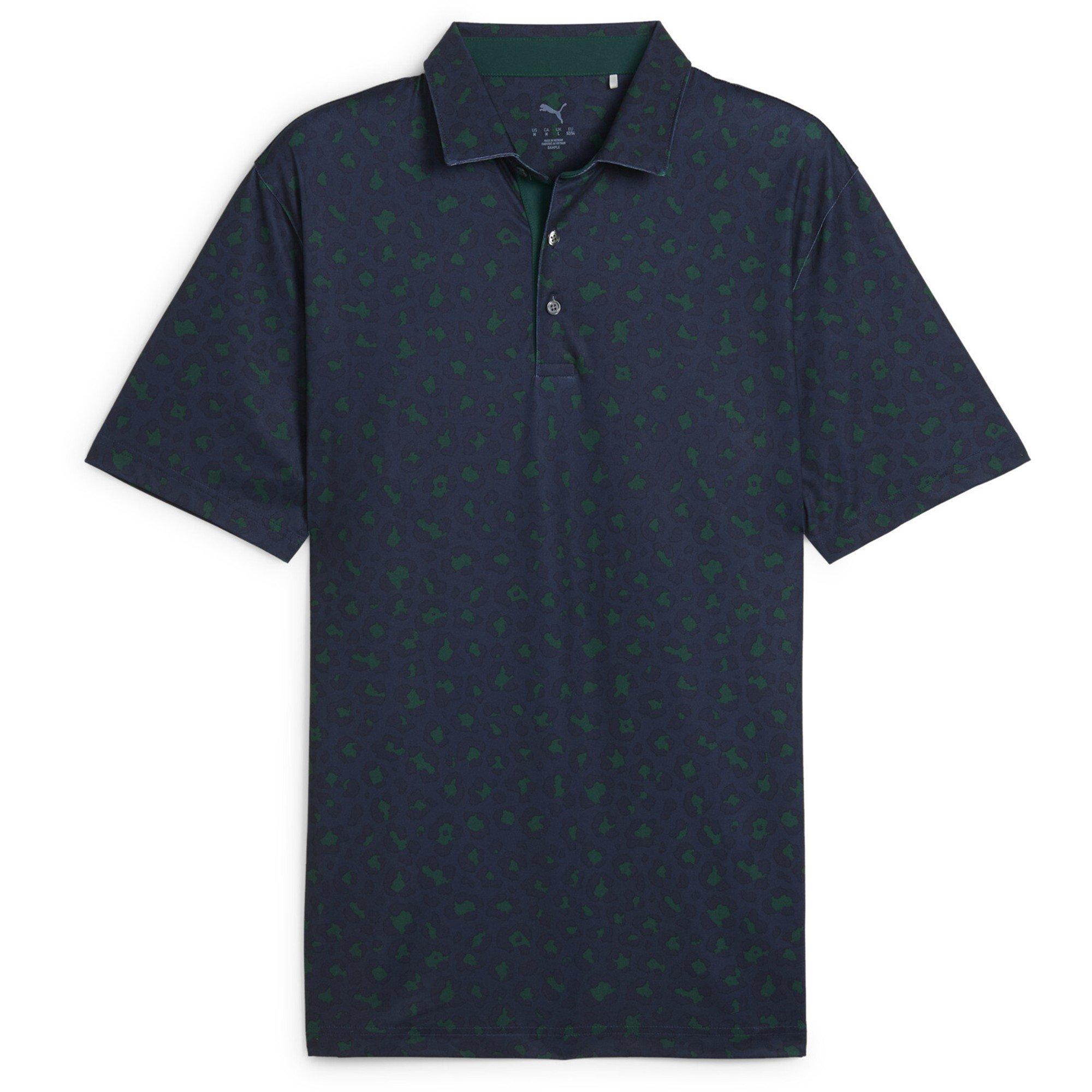 Deep Navy - Puma - Men's Cloudspun Rosette Short Sleeve Performance Polo Shirt - 1
