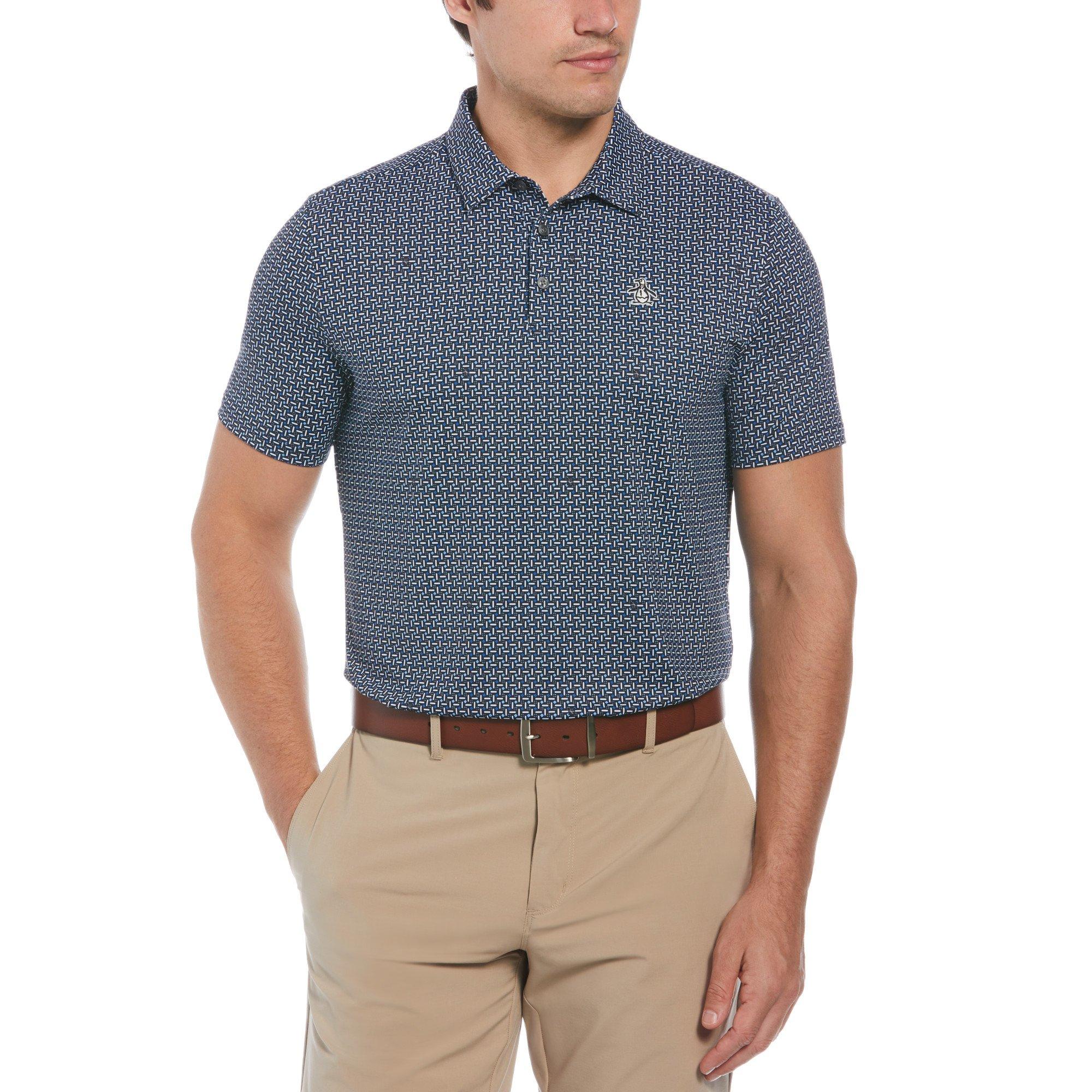 Original Penguin Golf Men's Alovr Short-Sleeve Performance Polo Shirt - Caviar - Small