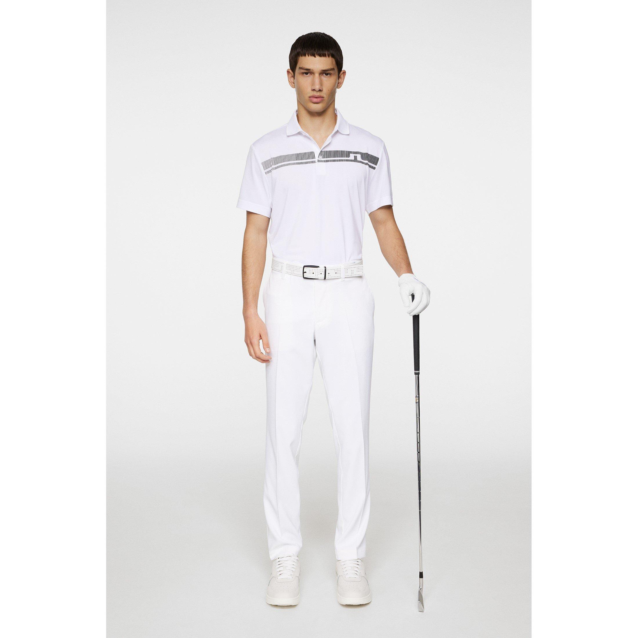 White - J Lindeberg Golf - Short-Sleeve Performance Polo Shirt - 4