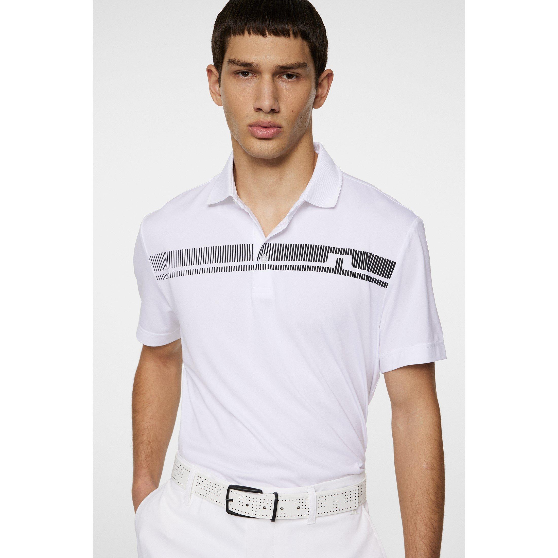 White - J Lindeberg Golf - Short-Sleeve Performance Polo Shirt - 5