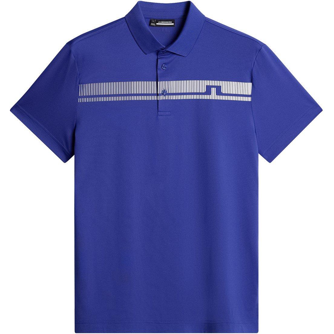 Clematis Blue - J Lindeberg Golf - Men's Short-Sleeve Performance Polo Shirt - 1