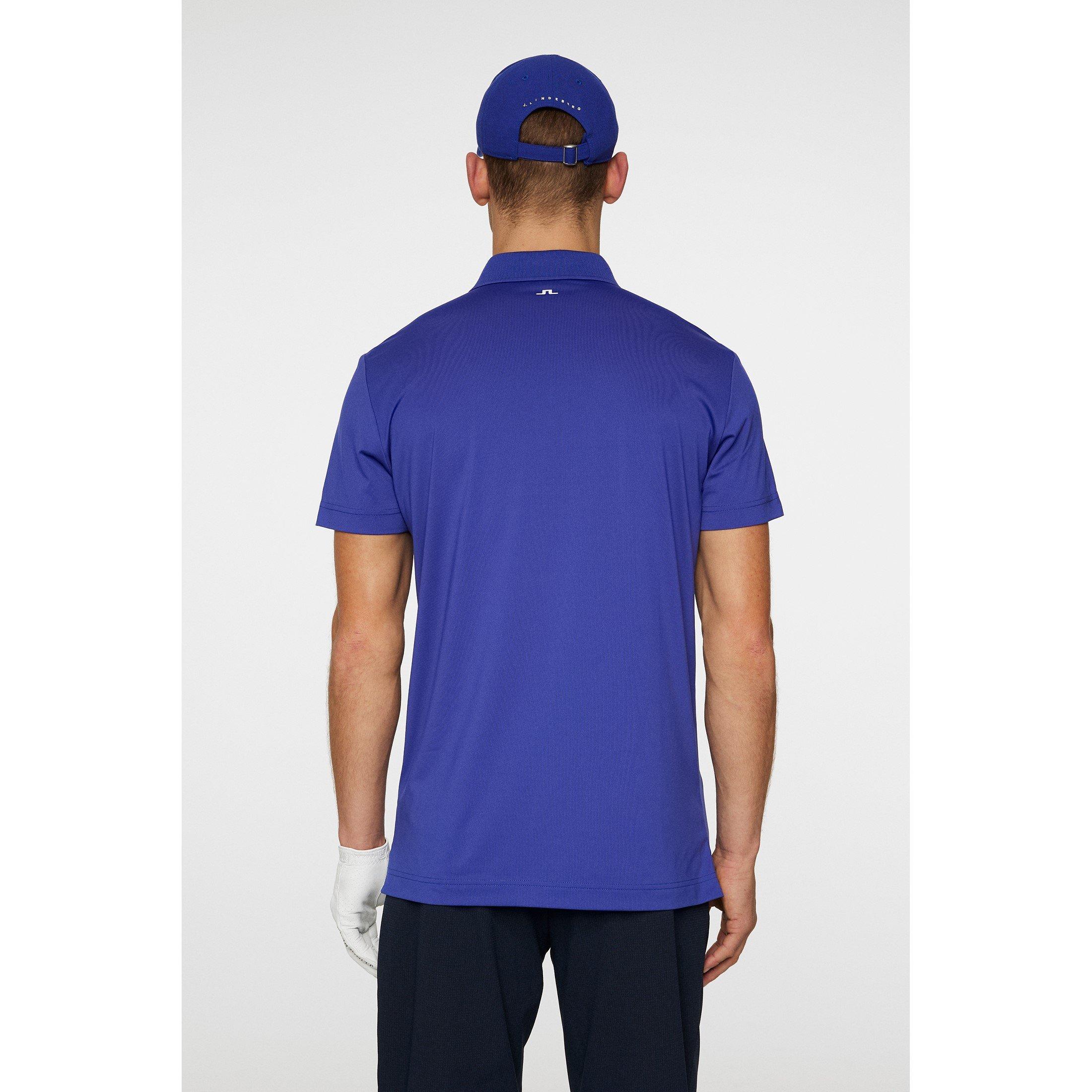 Clematis Blue - J Lindeberg Golf - Men's Short-Sleeve Performance Polo Shirt - 3