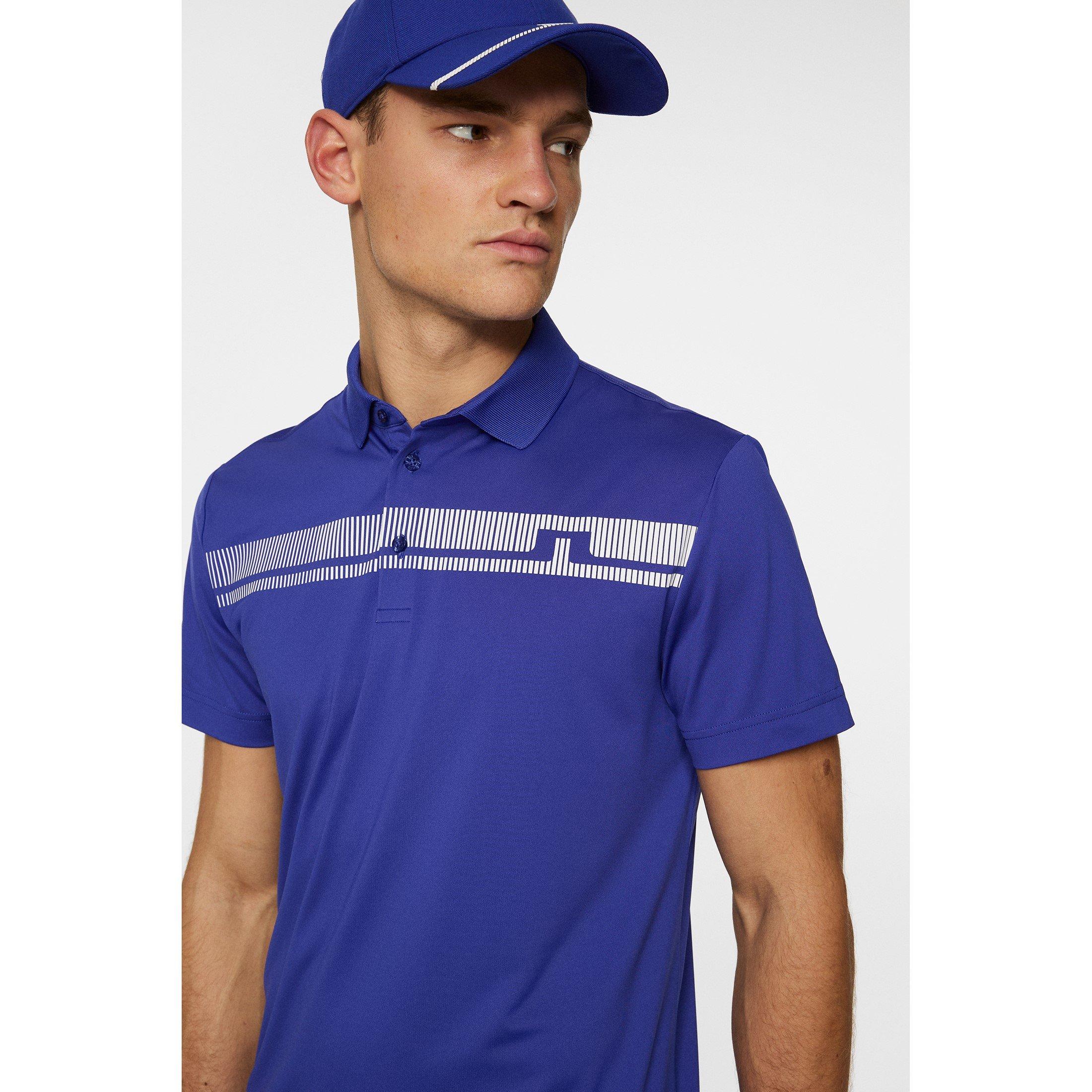 Clematis Blue - J Lindeberg Golf - Men's Short-Sleeve Performance Polo Shirt - 5
