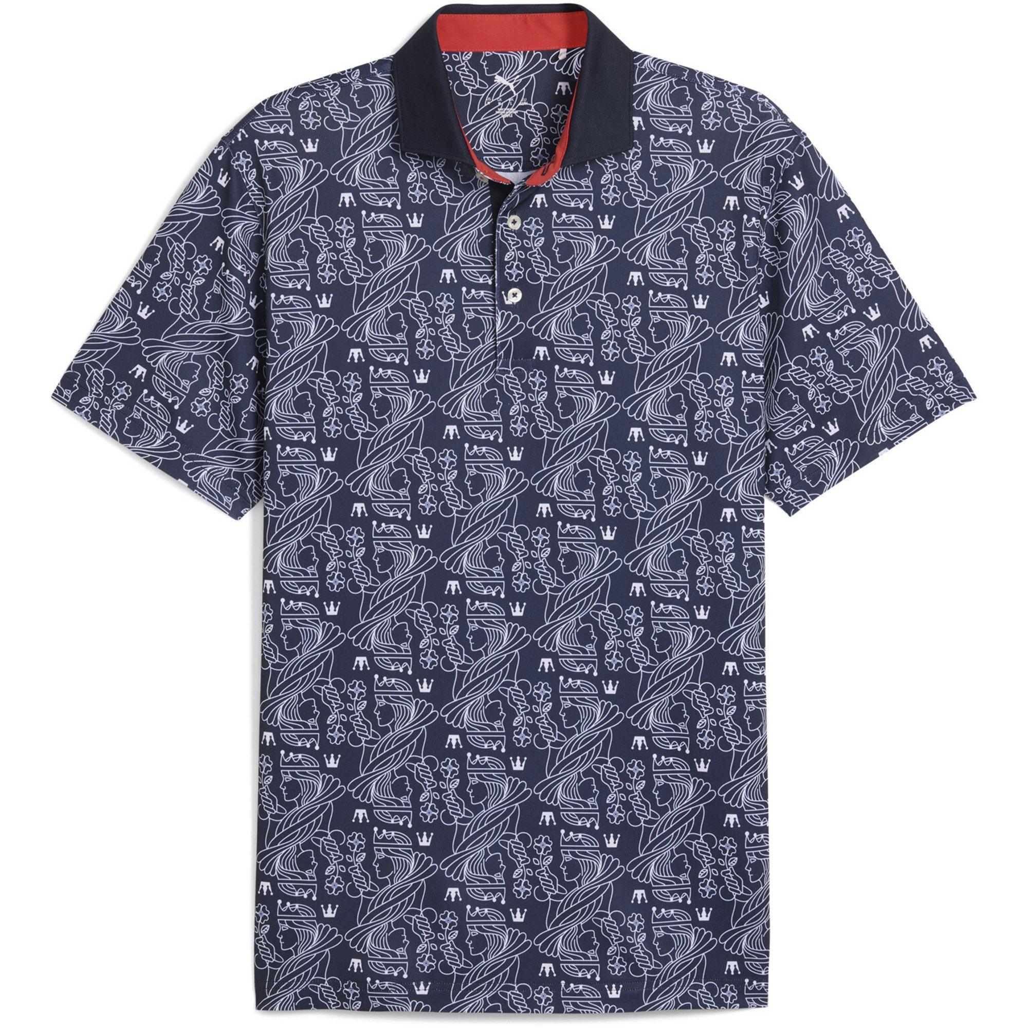 D.Navy/Wht - Puma - Puma Pique Royal Polo Shirt Mens - 1