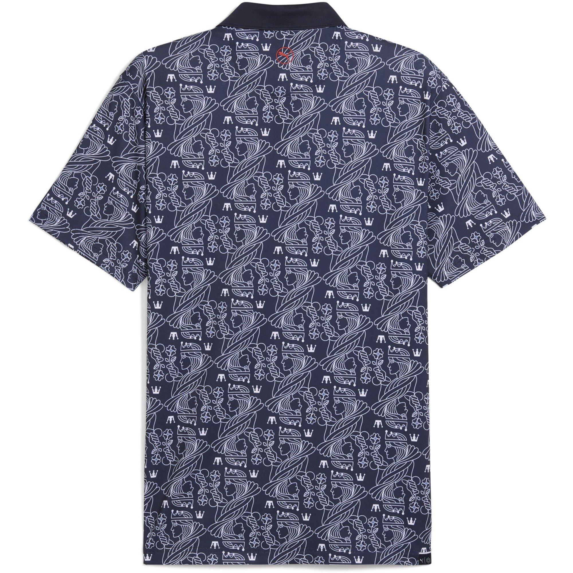 D.Navy/Wht - Puma - Puma Pique Royal Polo Shirt Mens - 2