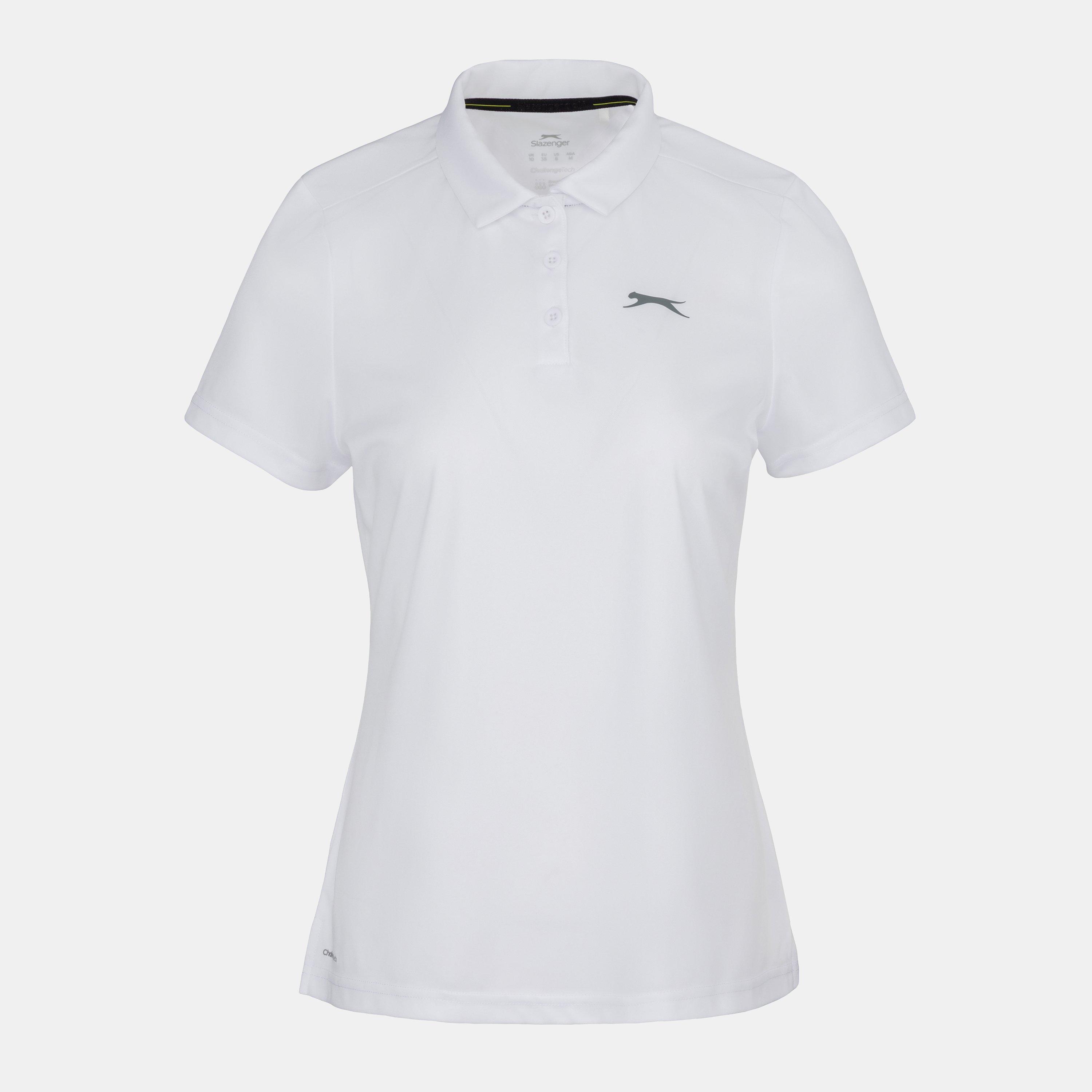Slazenger Women's Plain Golf Polo Shirt - White - 16 (44)