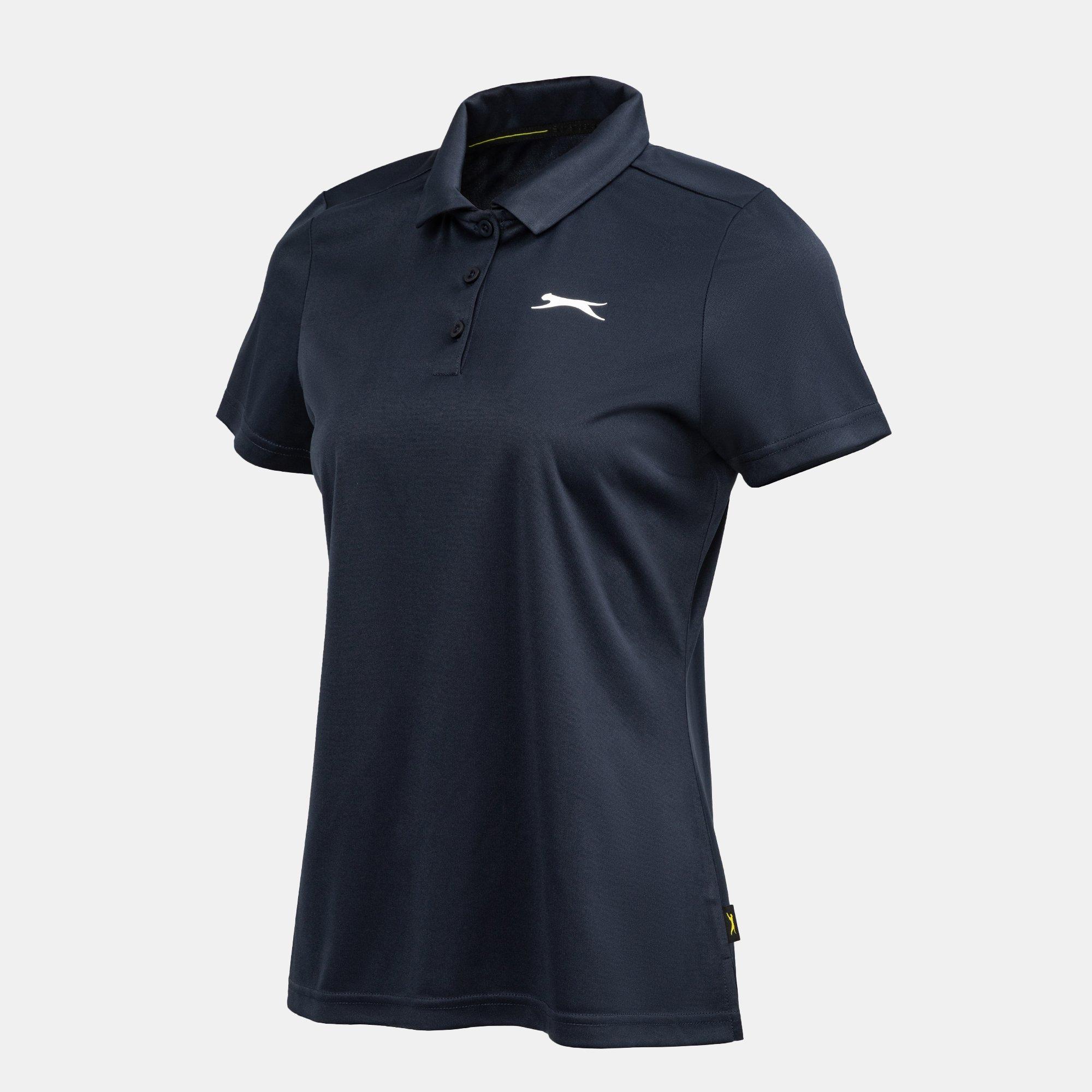 Navy - Slazenger - Plain Golf Polo Shirt Womens - 3