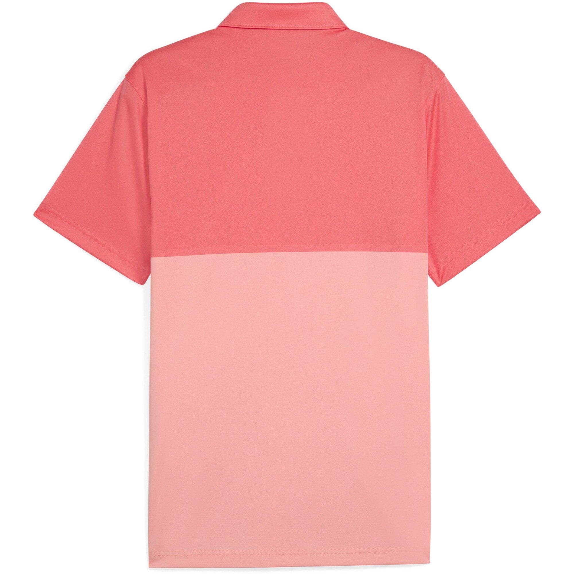 Peach/Pink - Puma - Puma Pure 2.0 Colorblock Polo Shirt Mens - 2