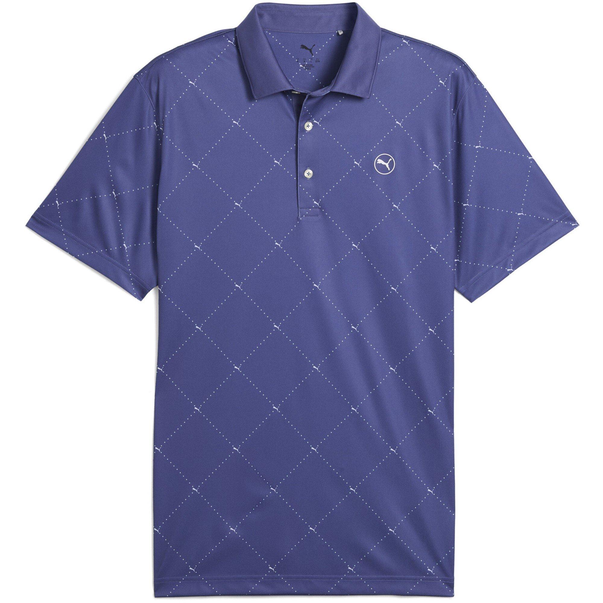 Azul/Marino - Puma - Puma Pure 2.0 Argyle Polo Shirt Mens - 1