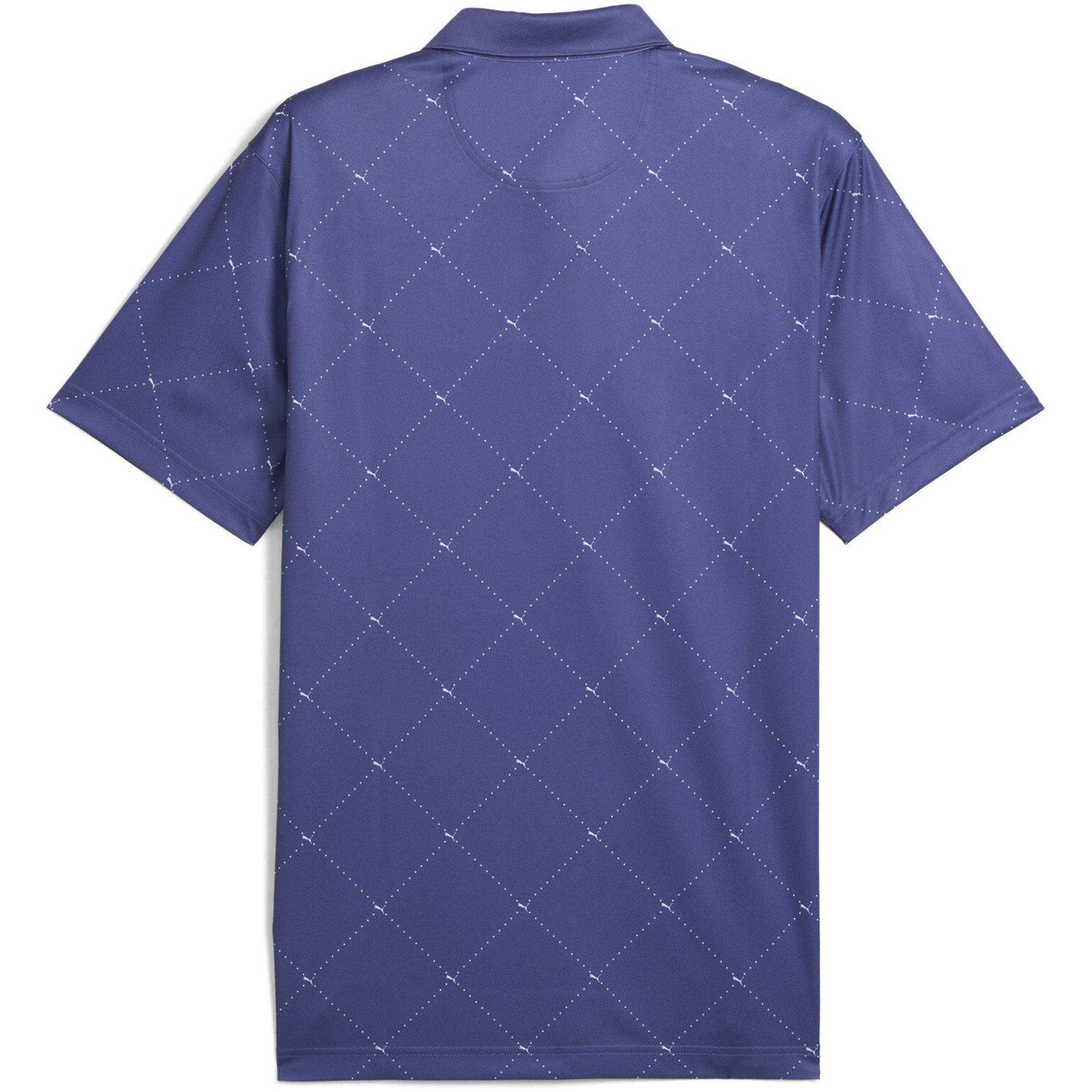 Azul/Marino - Puma - Puma Pure 2.0 Argyle Polo Shirt Mens - 2